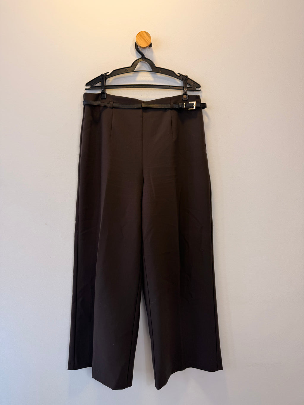 Calça Marrom com Cinto Zara