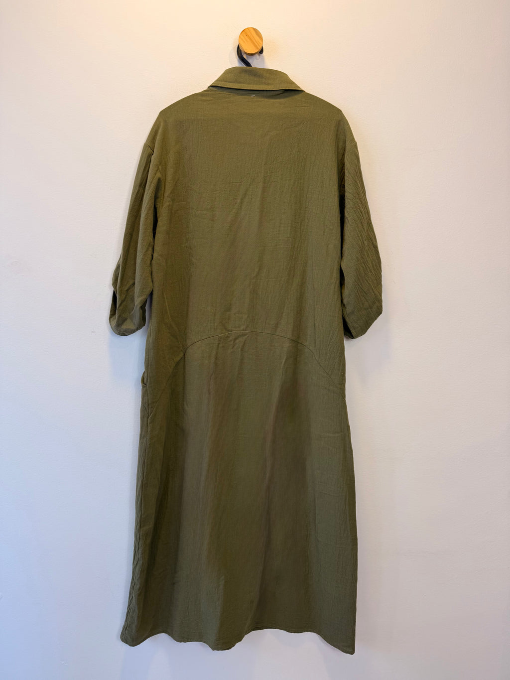 Vestido Botões Frontais Verde