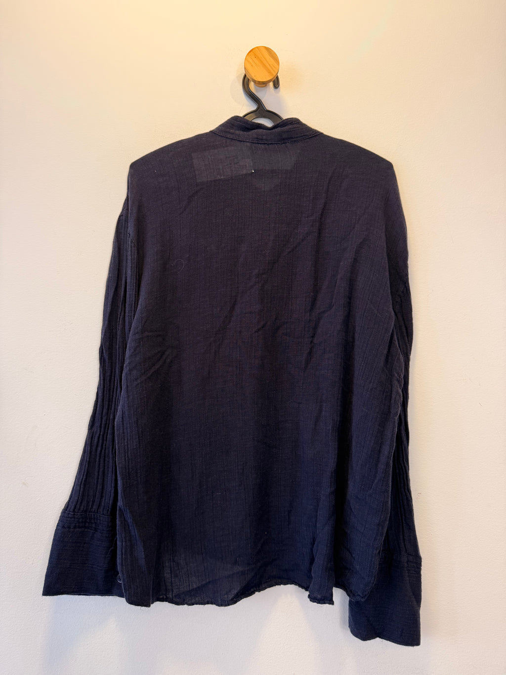 Blusa Azul com Botões Frontais Zara