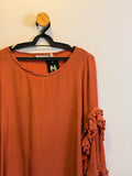 Blusa de Seda Terracota Cris Barros