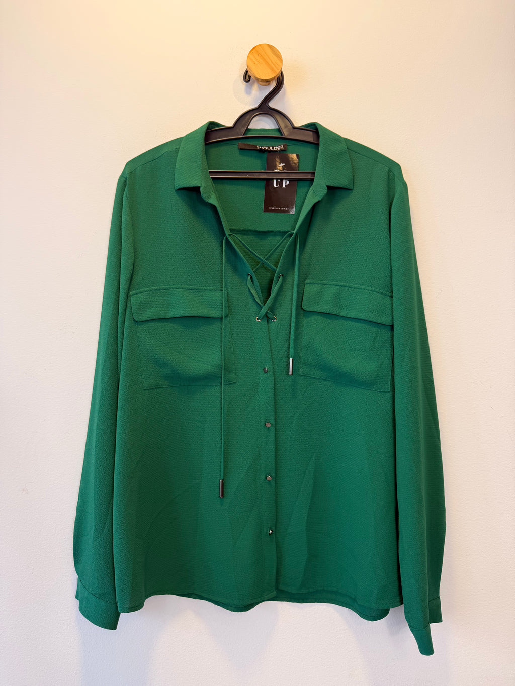 Blusa Verde Shoulder