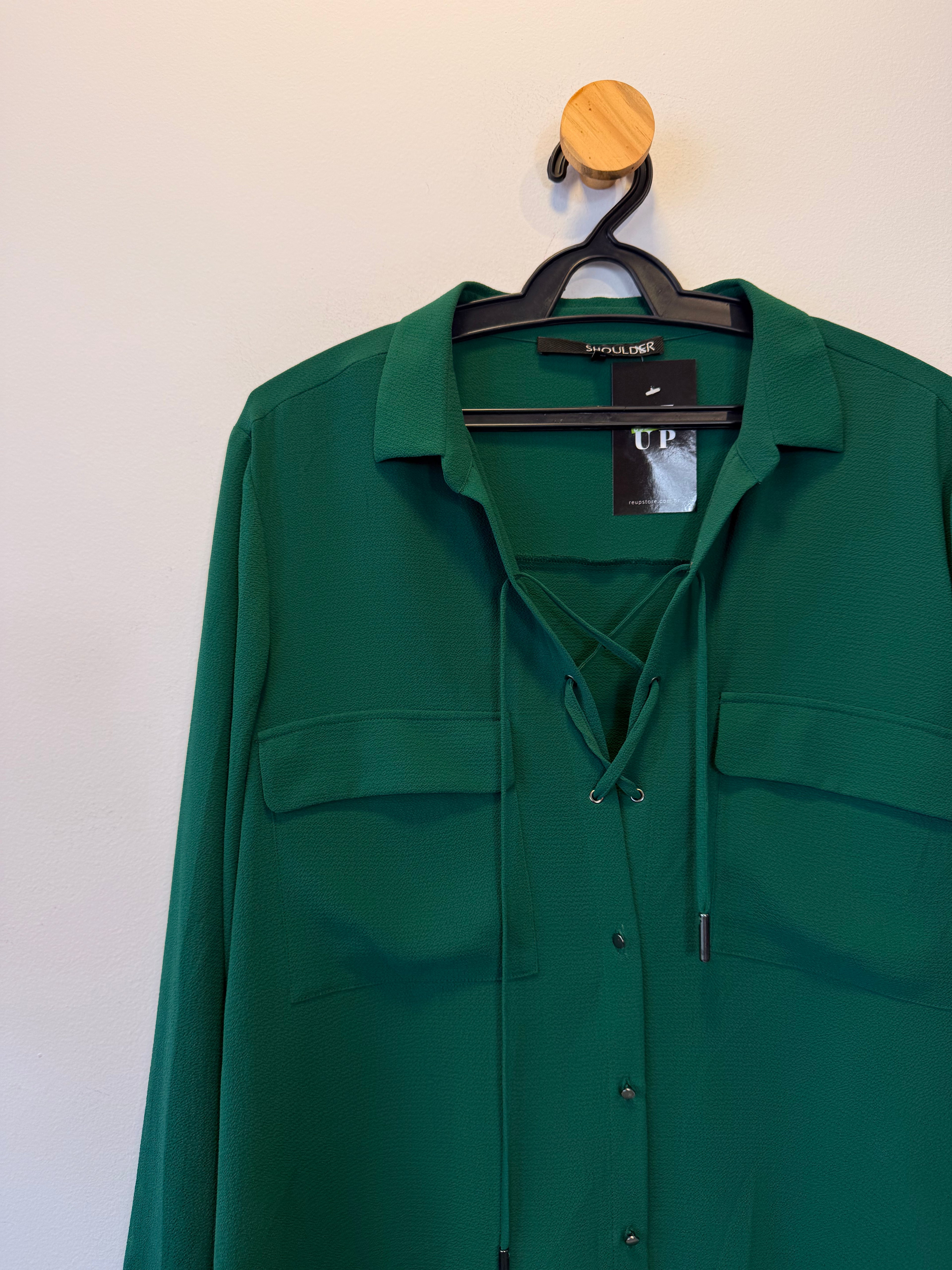 Blusa Verde Shoulder