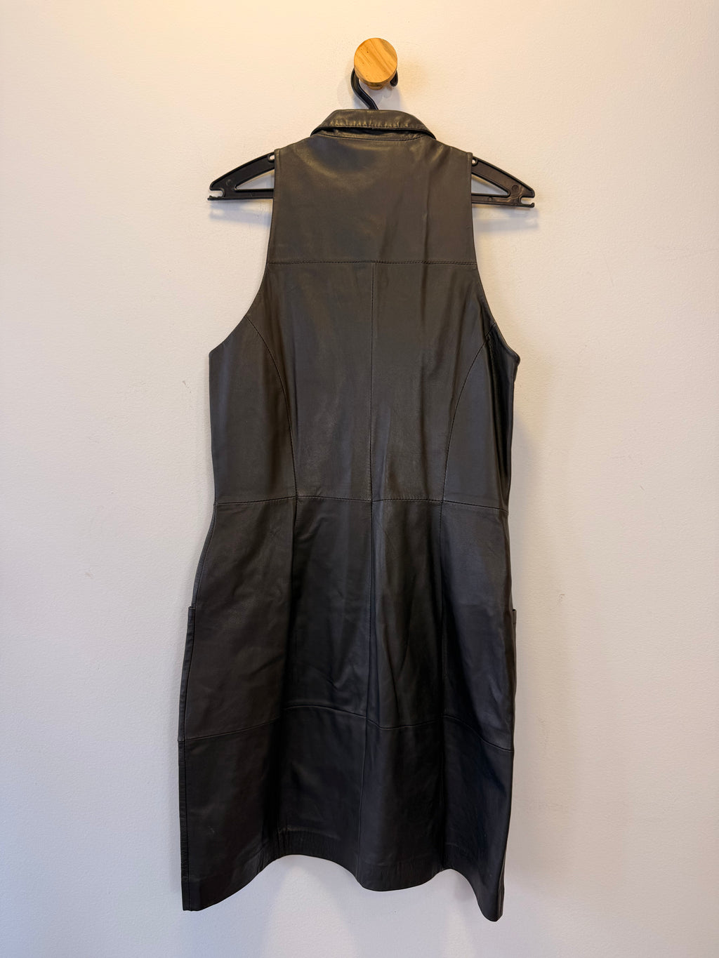 Vestido Preto Couro Tactile