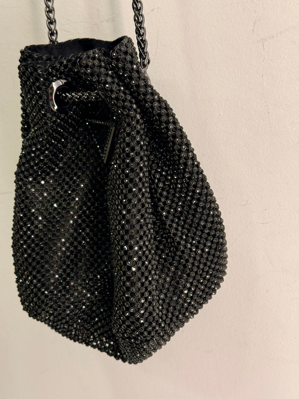 Bolsa Preta Strass Guess