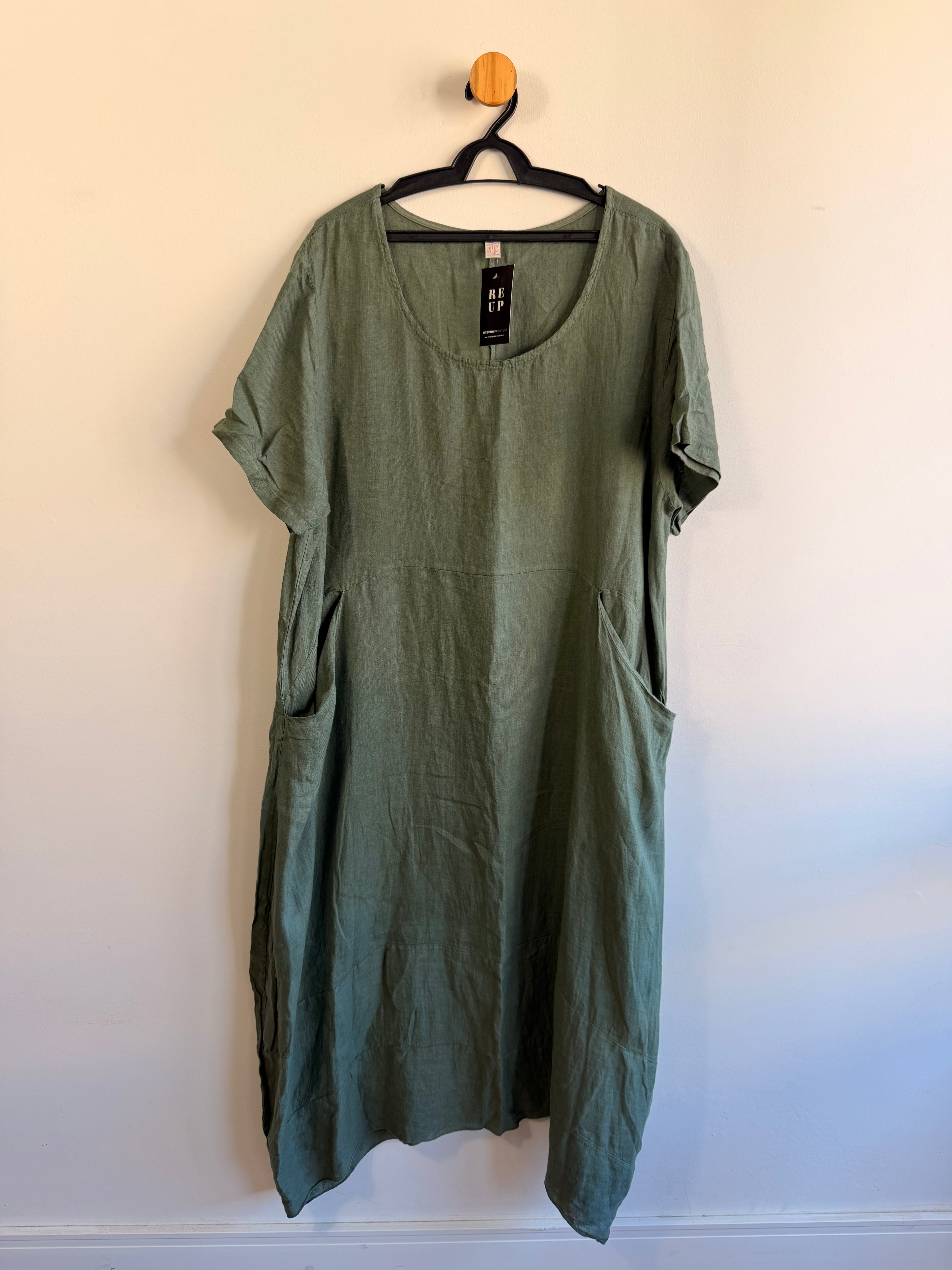 Vestido Verde Smiling Fairy 100% Linho