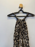Vestido Longo Poá Assimétrico