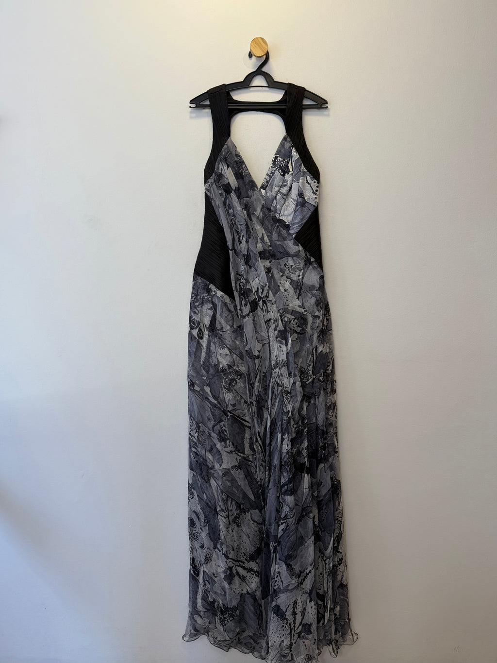 Vestido Longo de Festa Preto e Branco