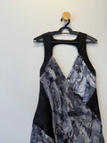 Vestido Longo de Festa Preto e Branco