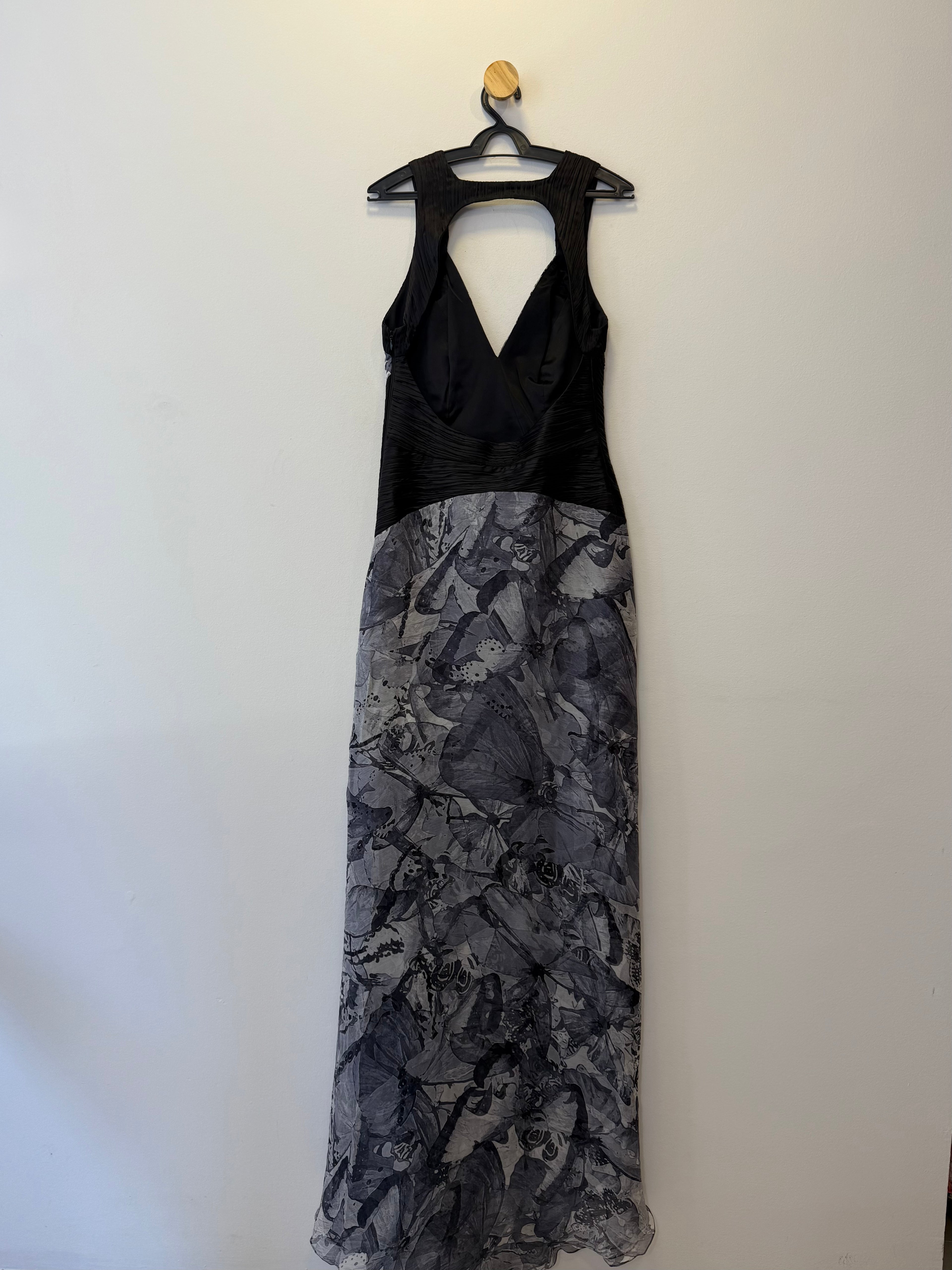 Vestido Longo de Festa Preto e Branco