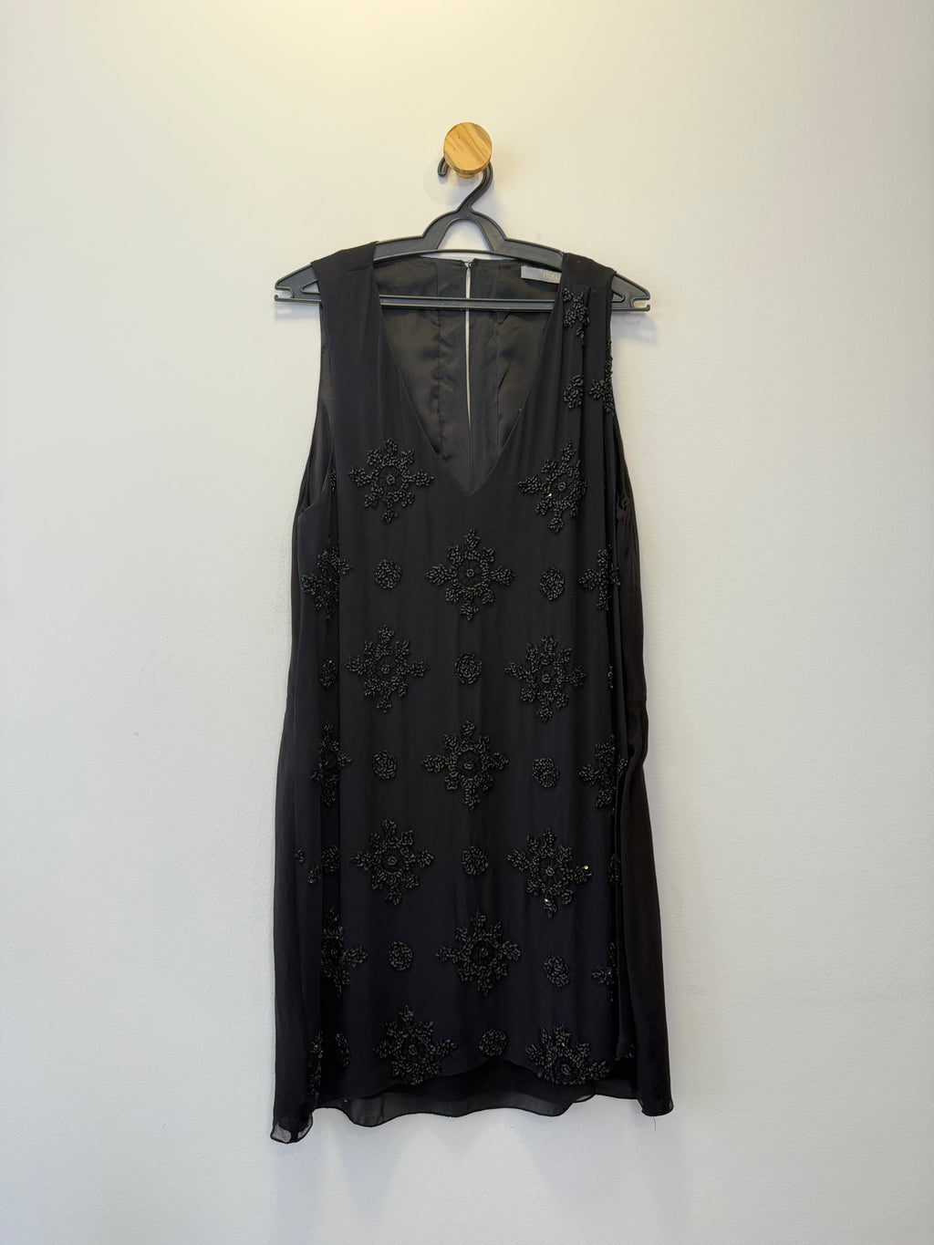 Vestido de Festa Curto Preto Bordado