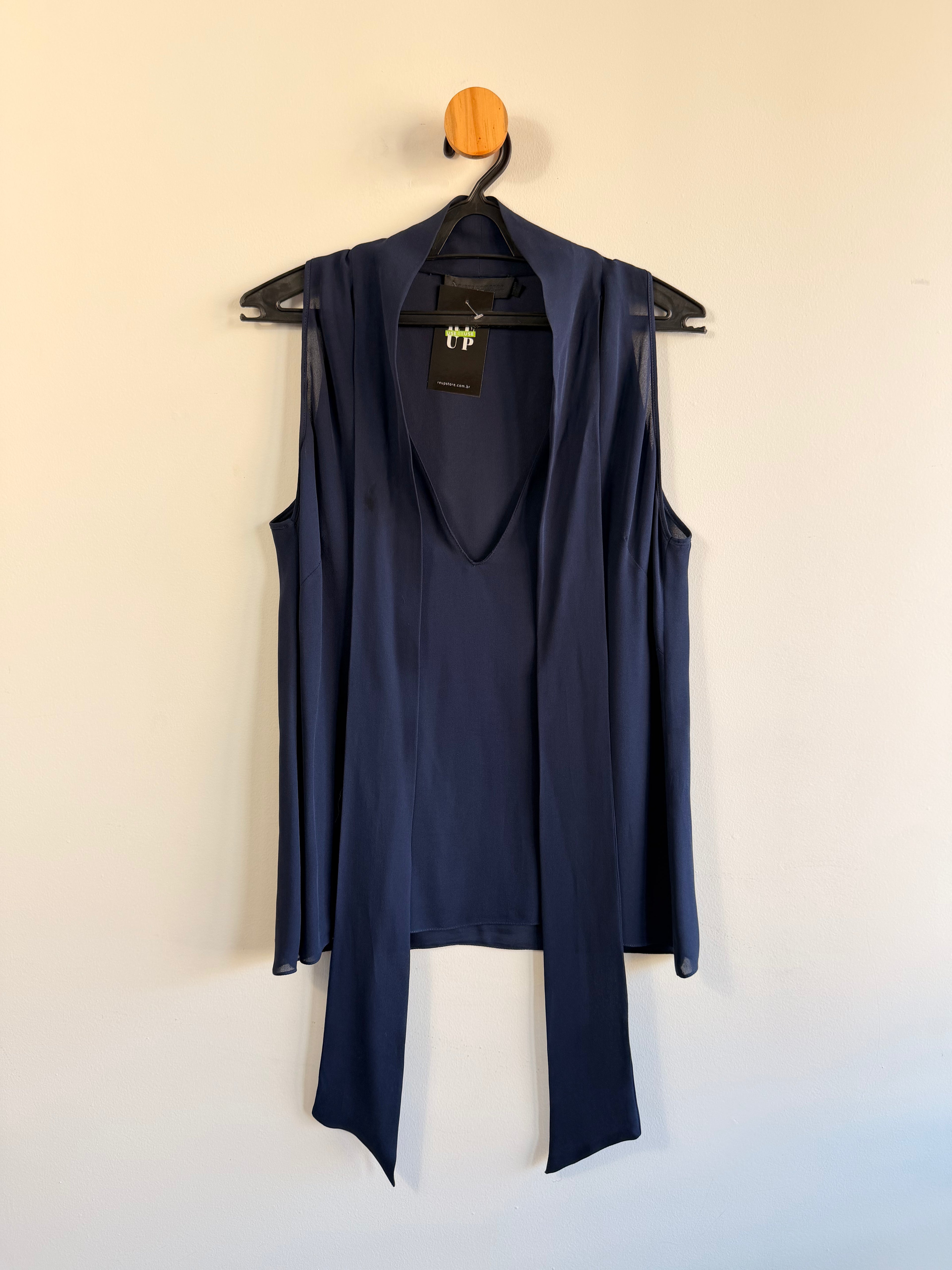 Blusa Azul Marinho Giuliana Romanno