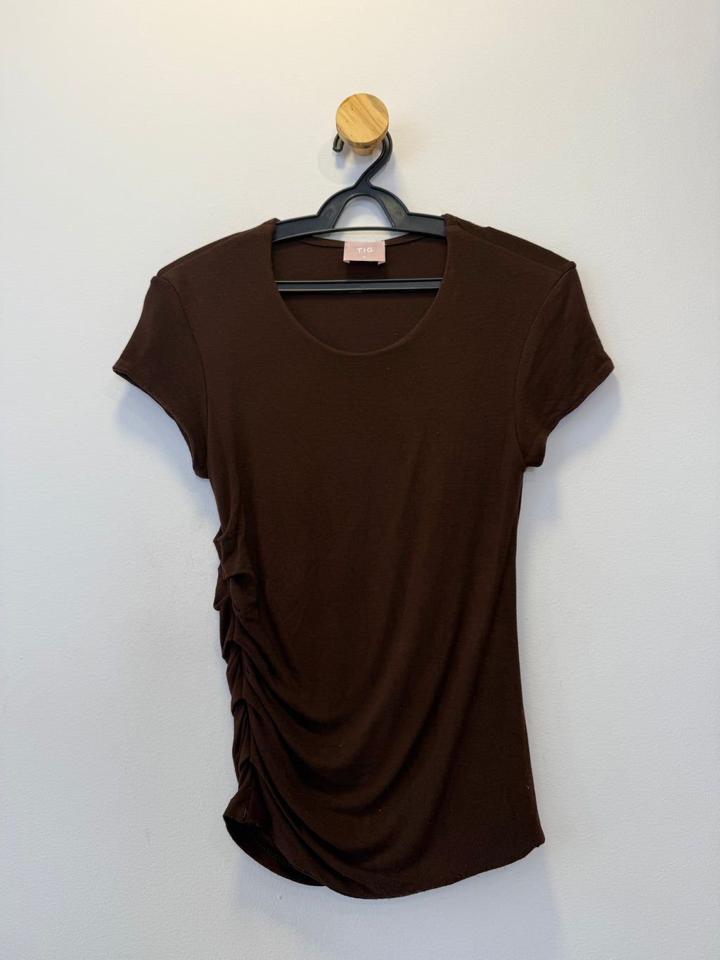 Blusa Drapeada Marrom