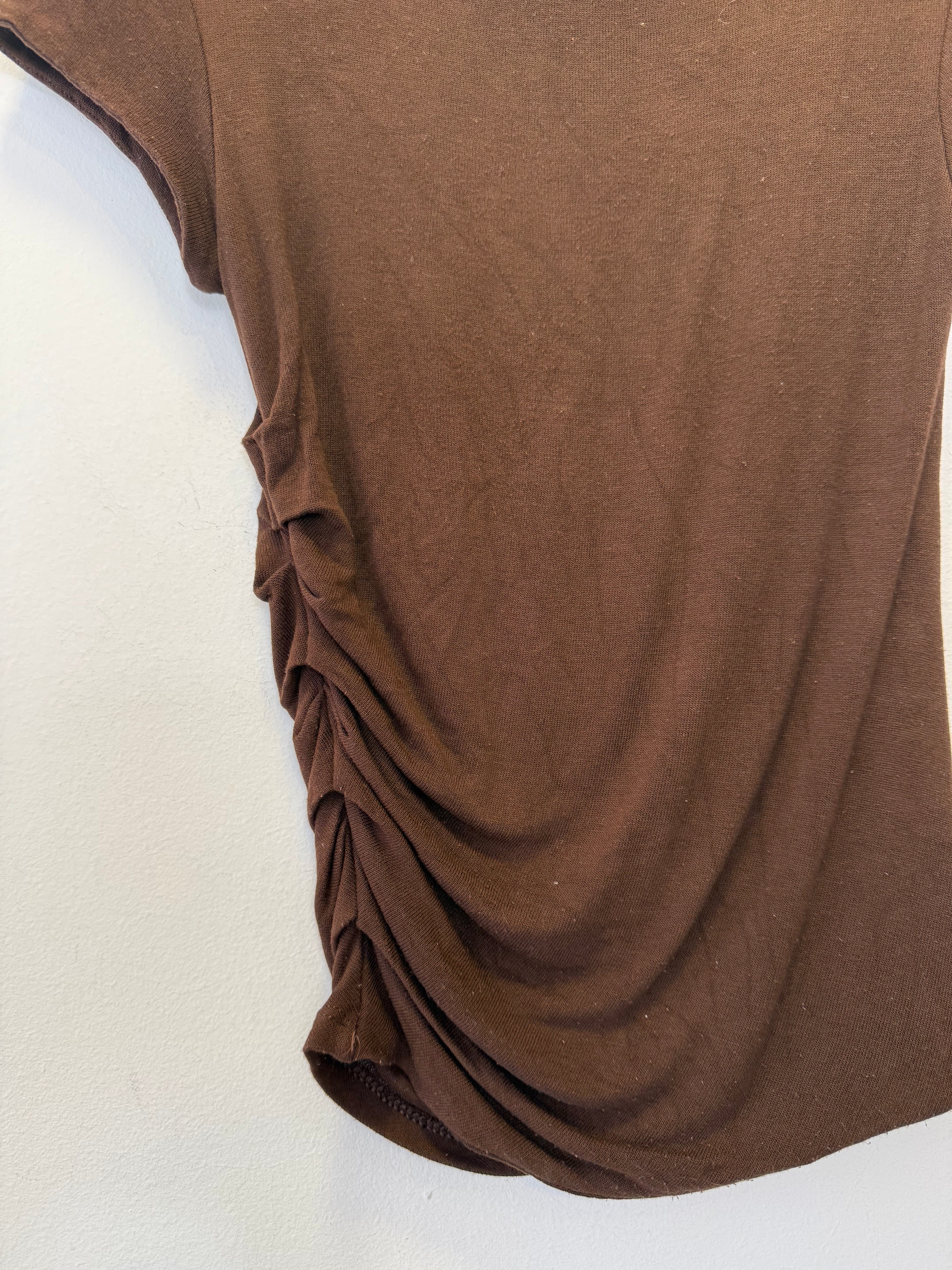 Blusa Drapeada Marrom
