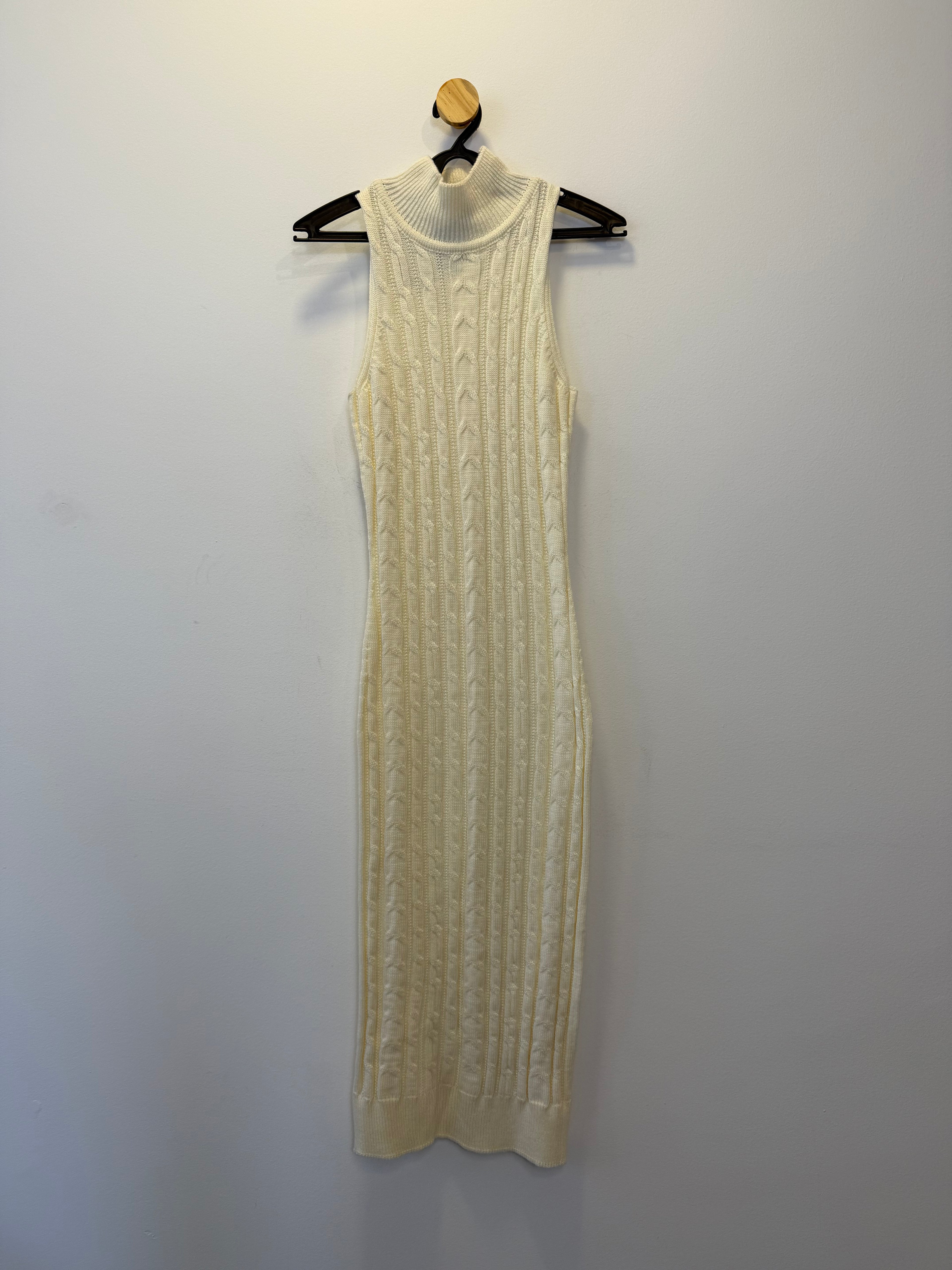 Vestido Midi Tricot Off White