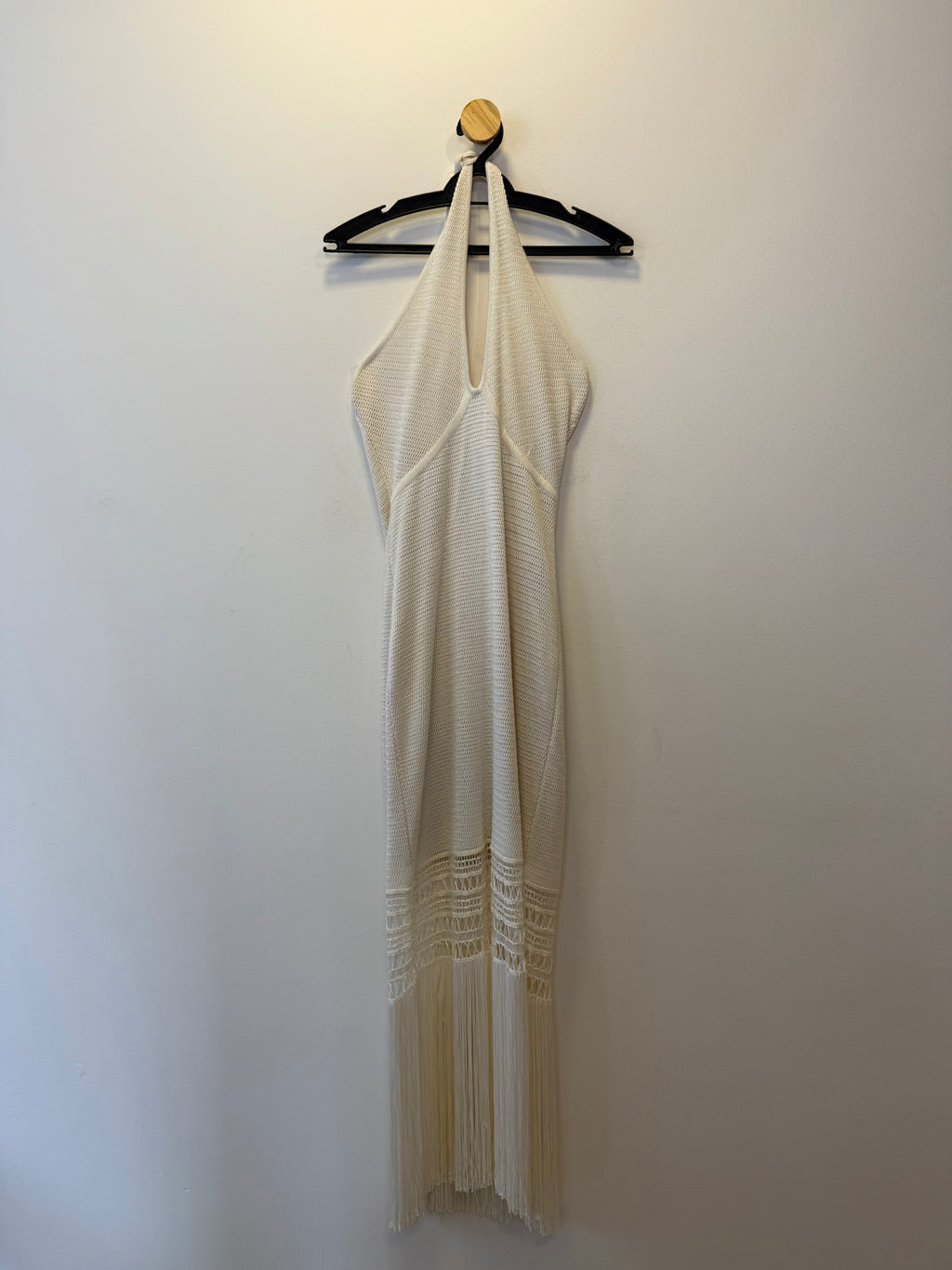 Vestido Midi Tricot Frente Única