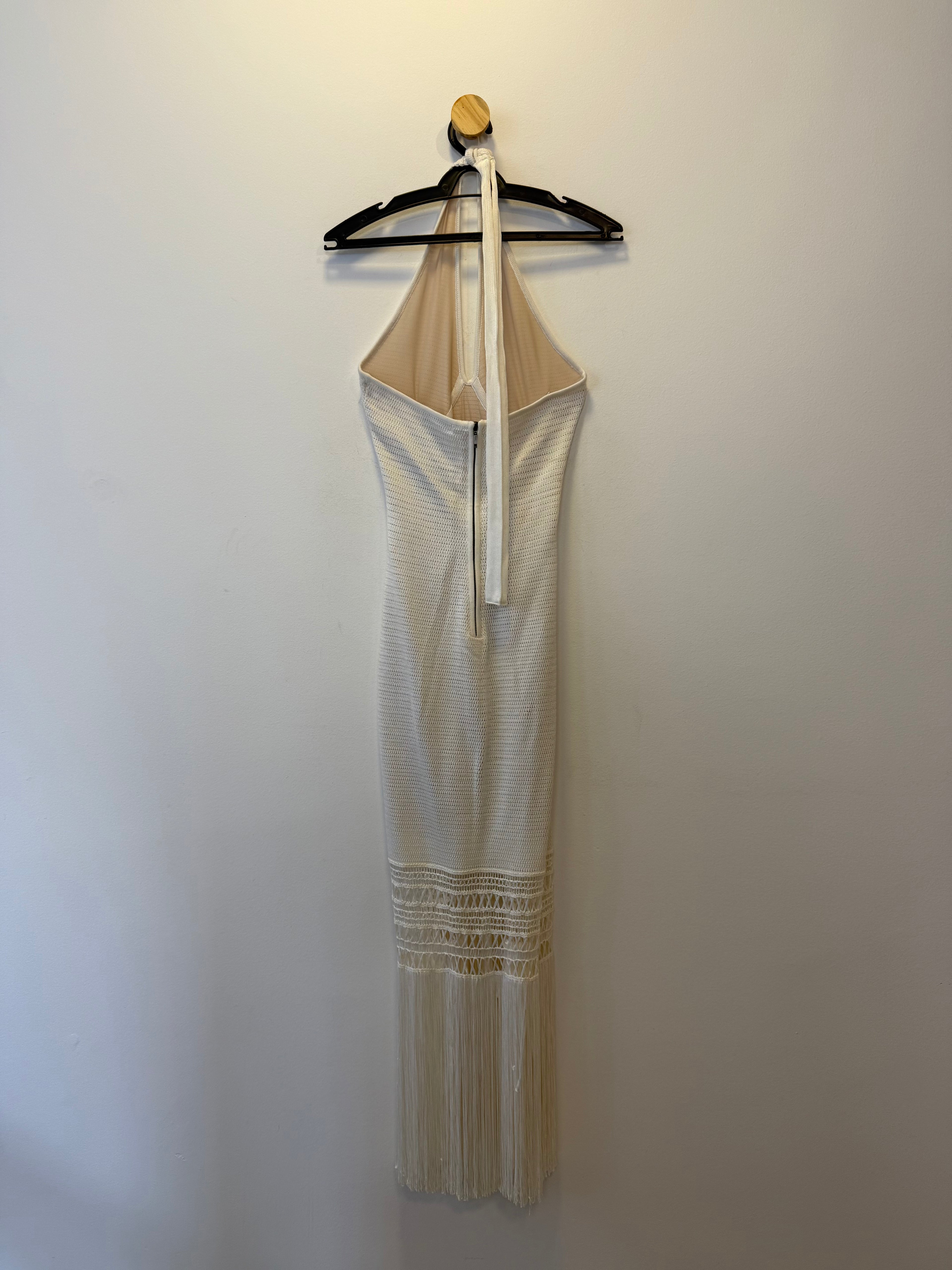 Vestido Midi Tricot Frente Única