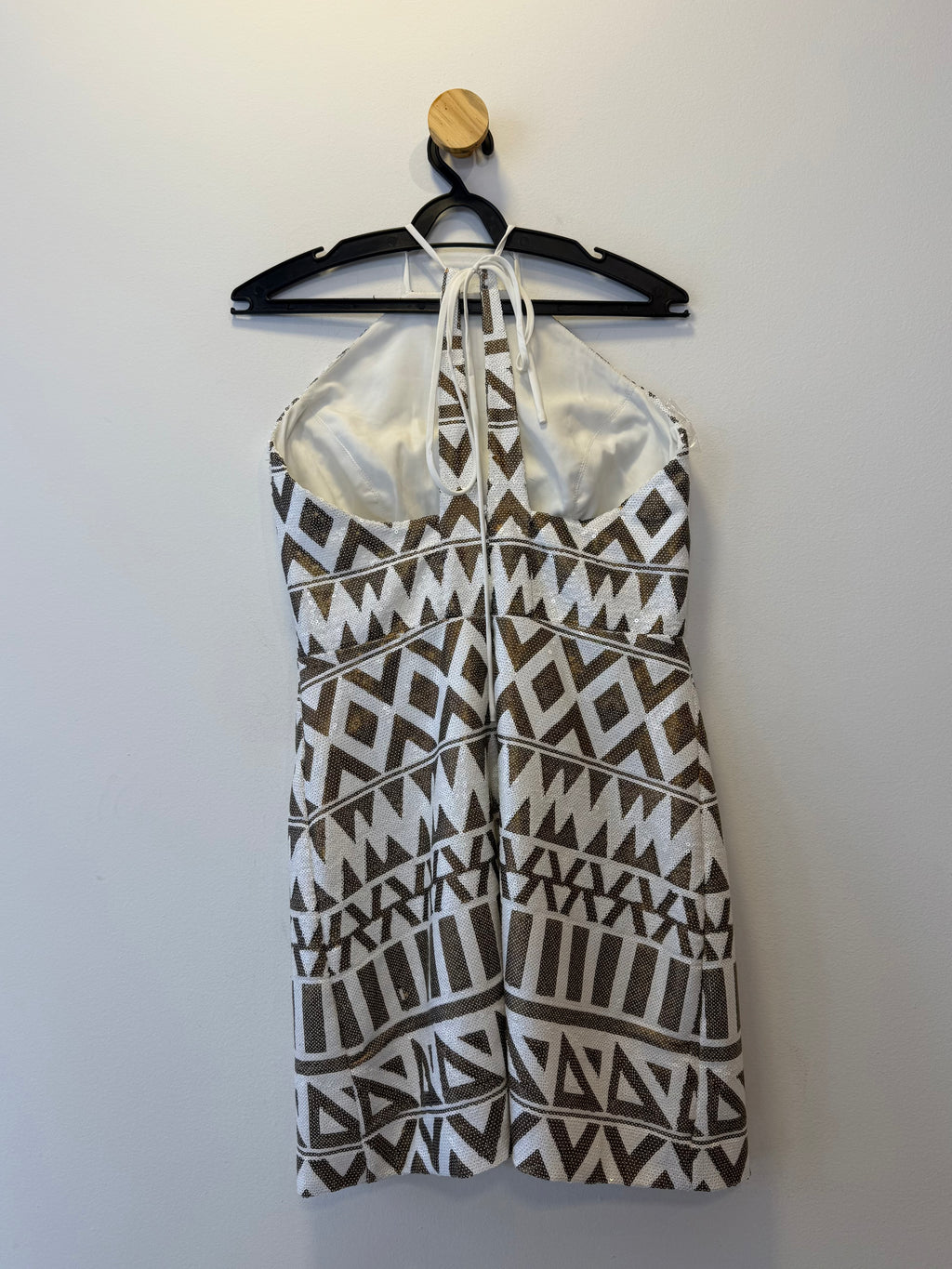 Vestido Paêtes Preto e Branco
