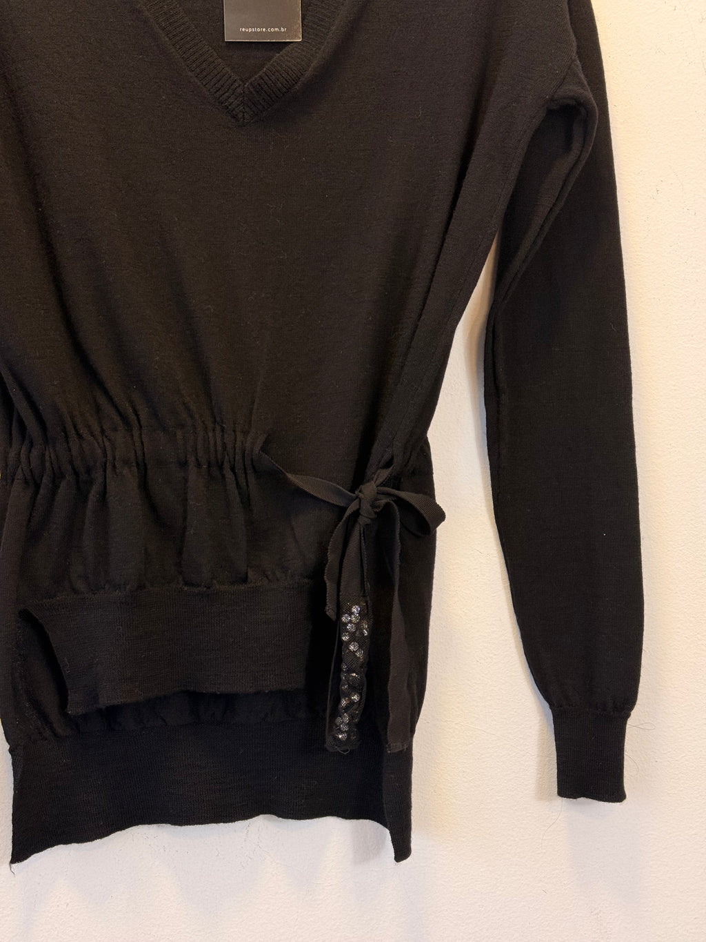 Tricot Preto 100% Lã