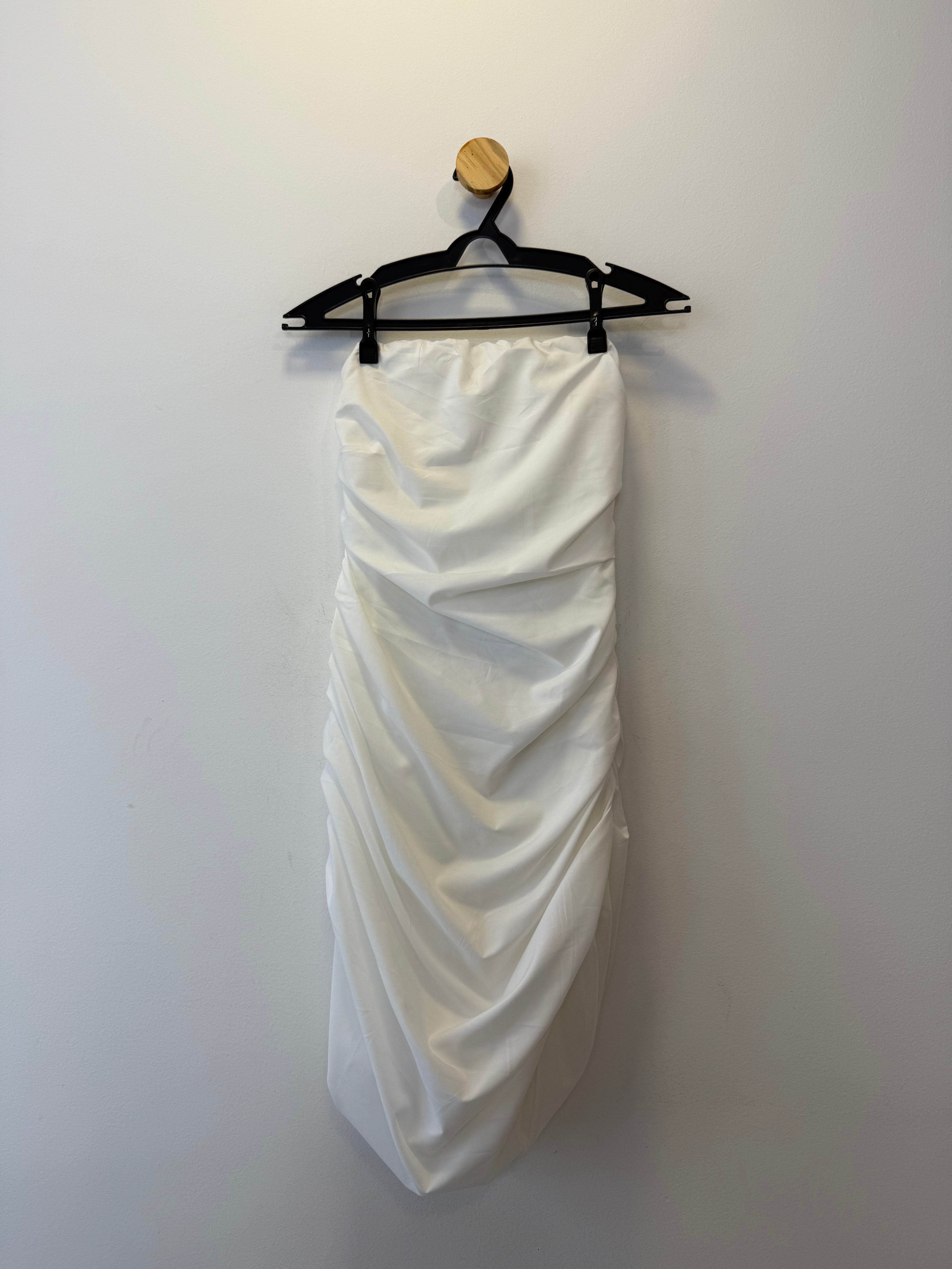 Vestido Drapeado Branco