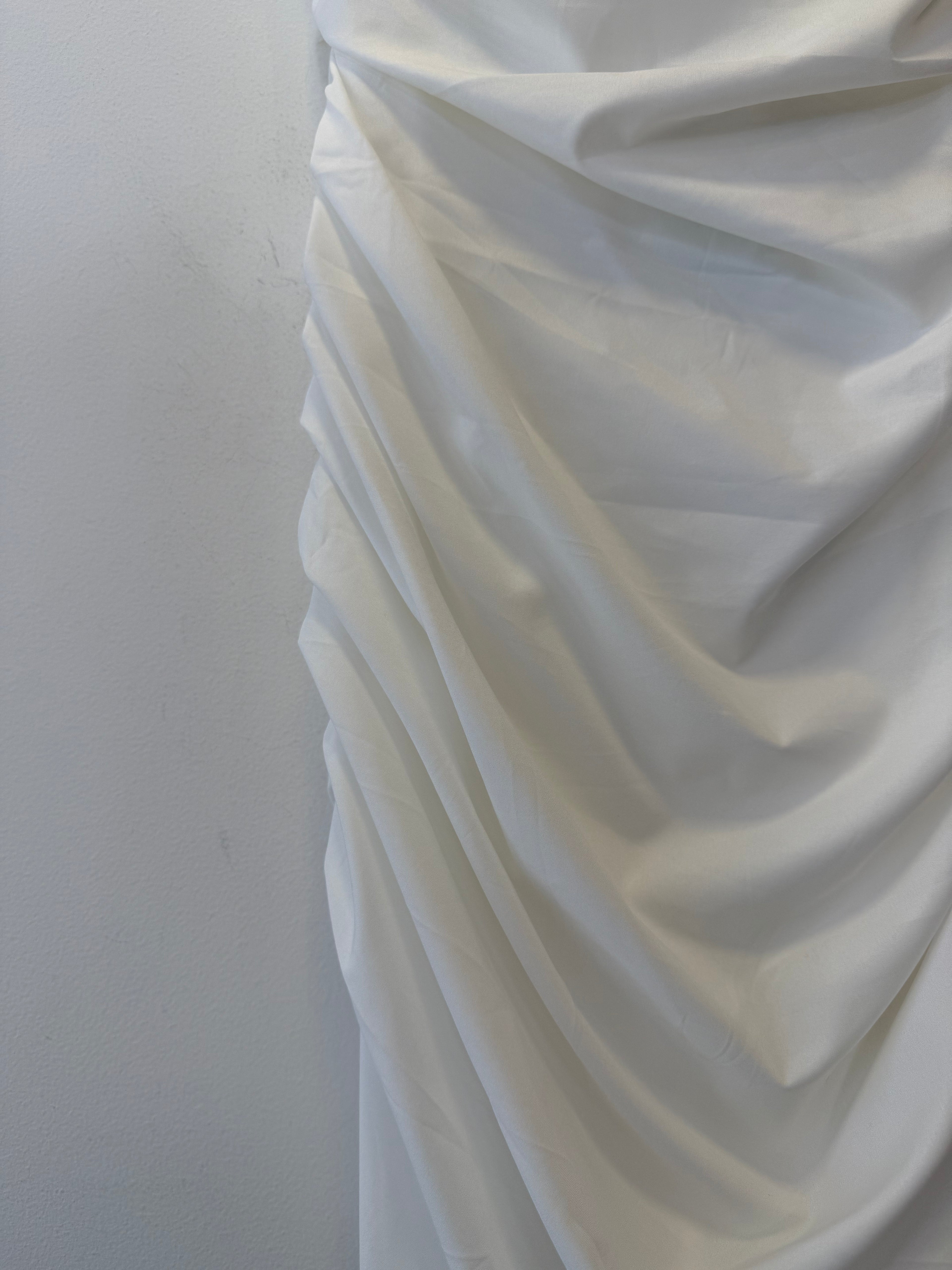 Vestido Drapeado Branco