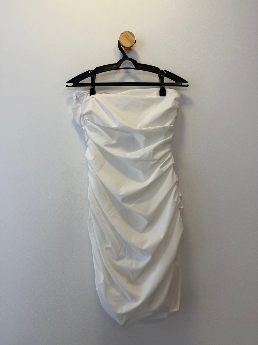 Vestido Drapeado Branco