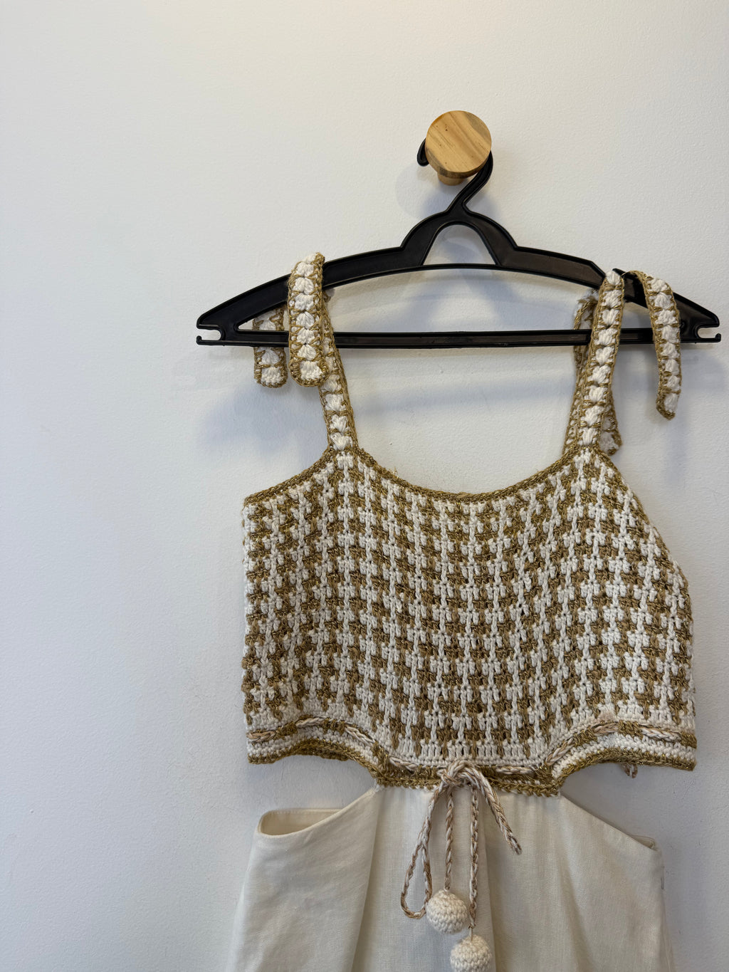 Vestido Crochê e Linho