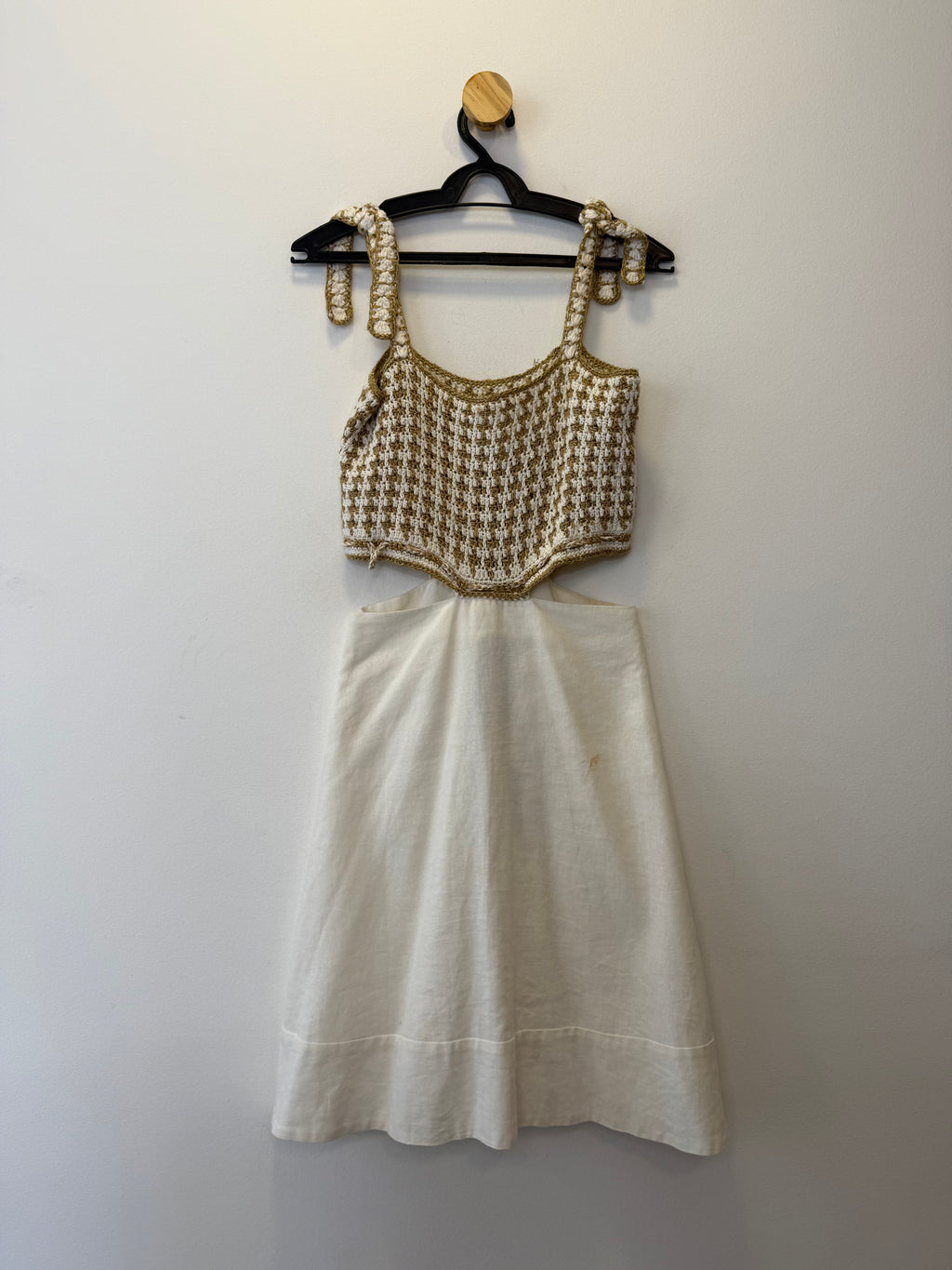 Vestido Crochê e Linho
