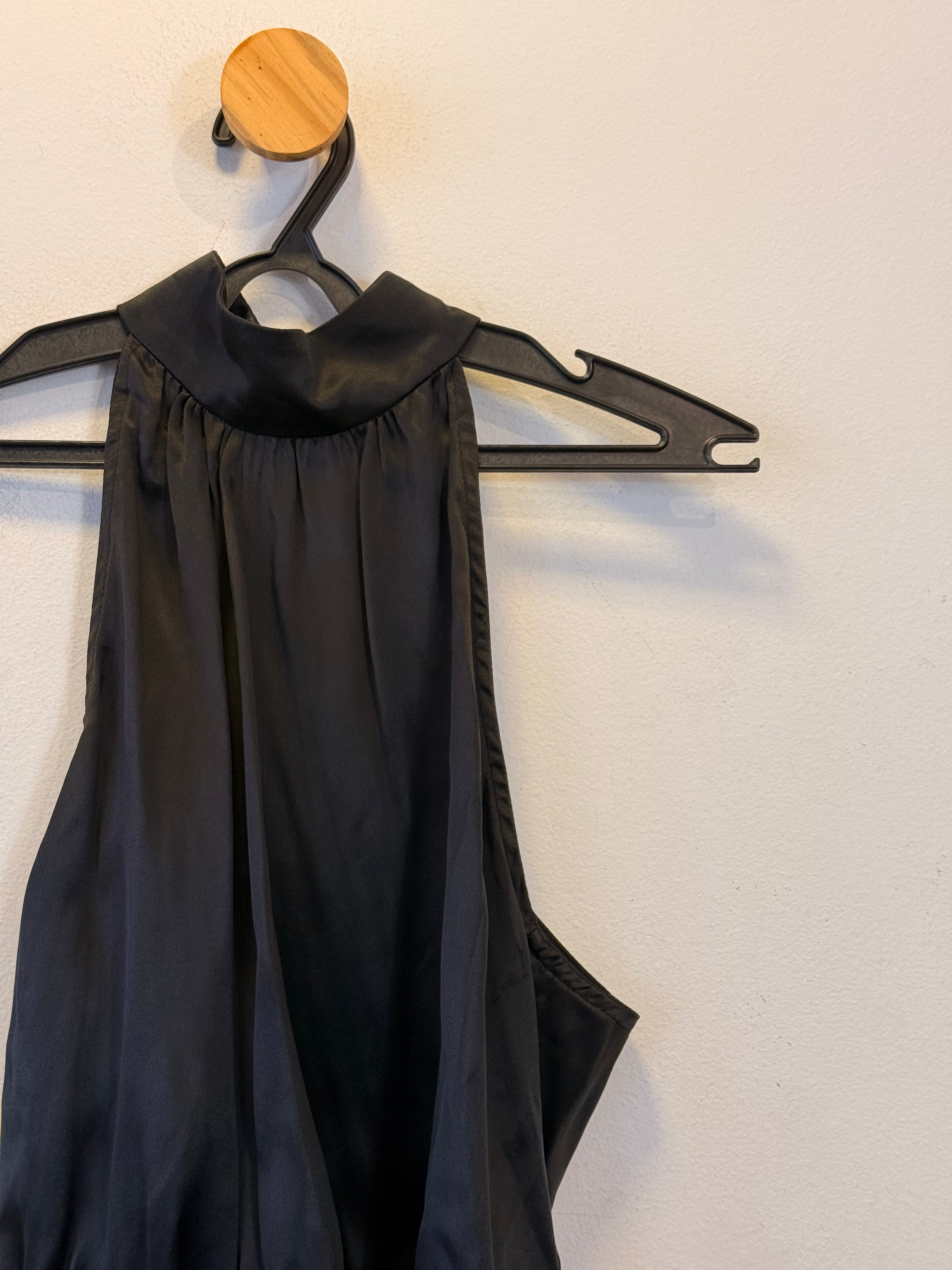 Blusa Preta 100% Seda Carina Duek