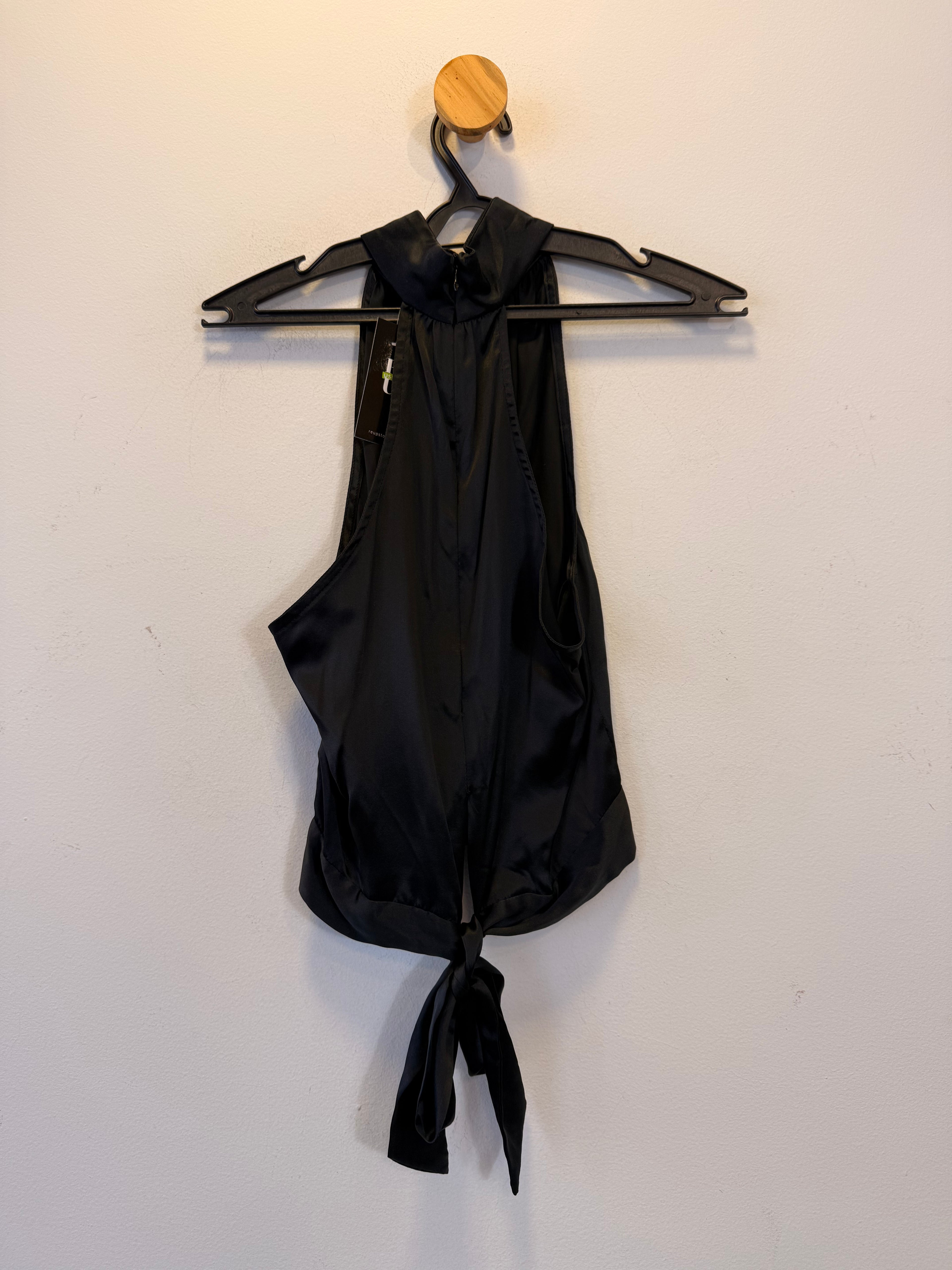 Blusa Preta 100% Seda Carina Duek