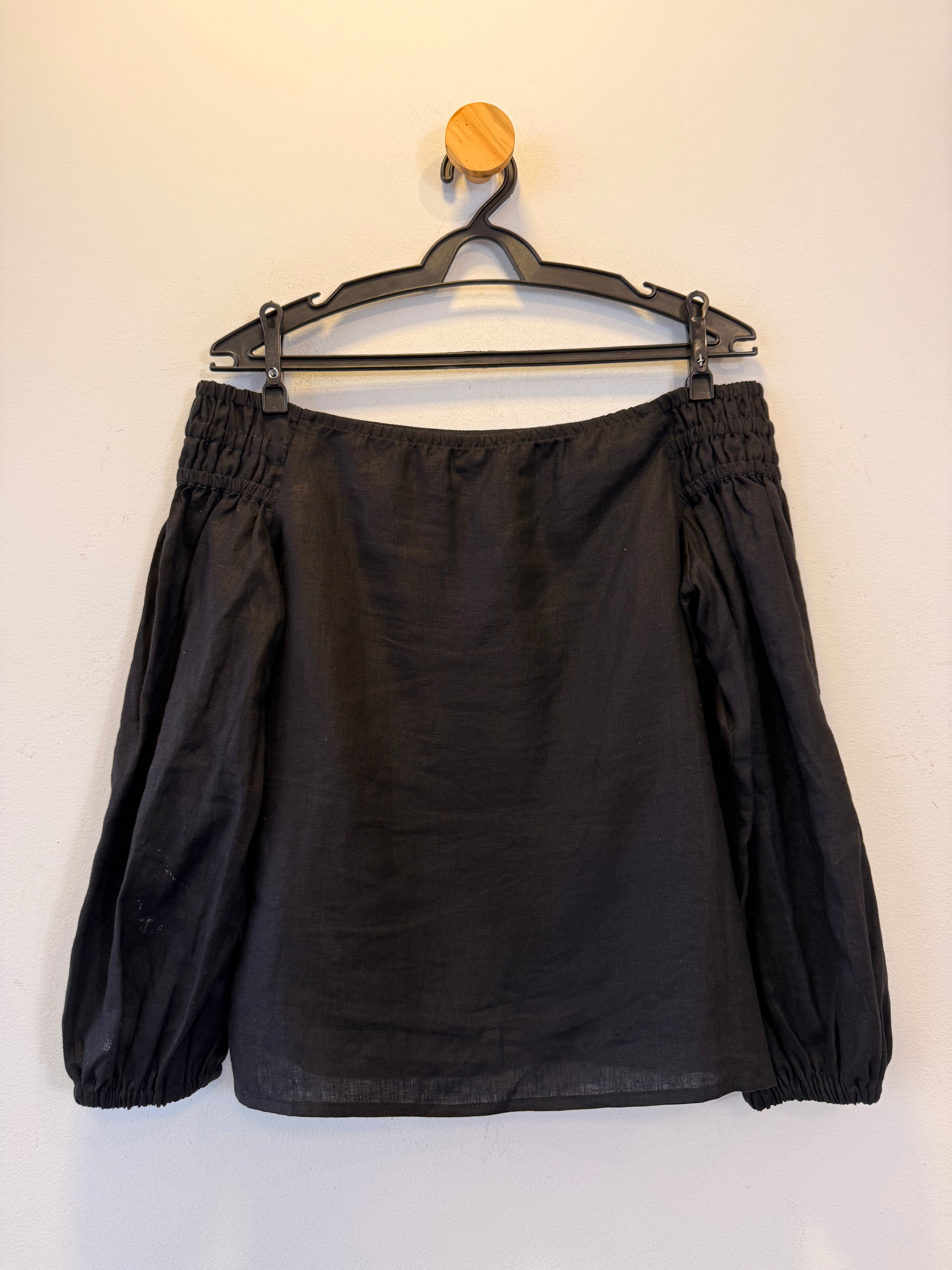 Blusa Preta 100% Linho Souq