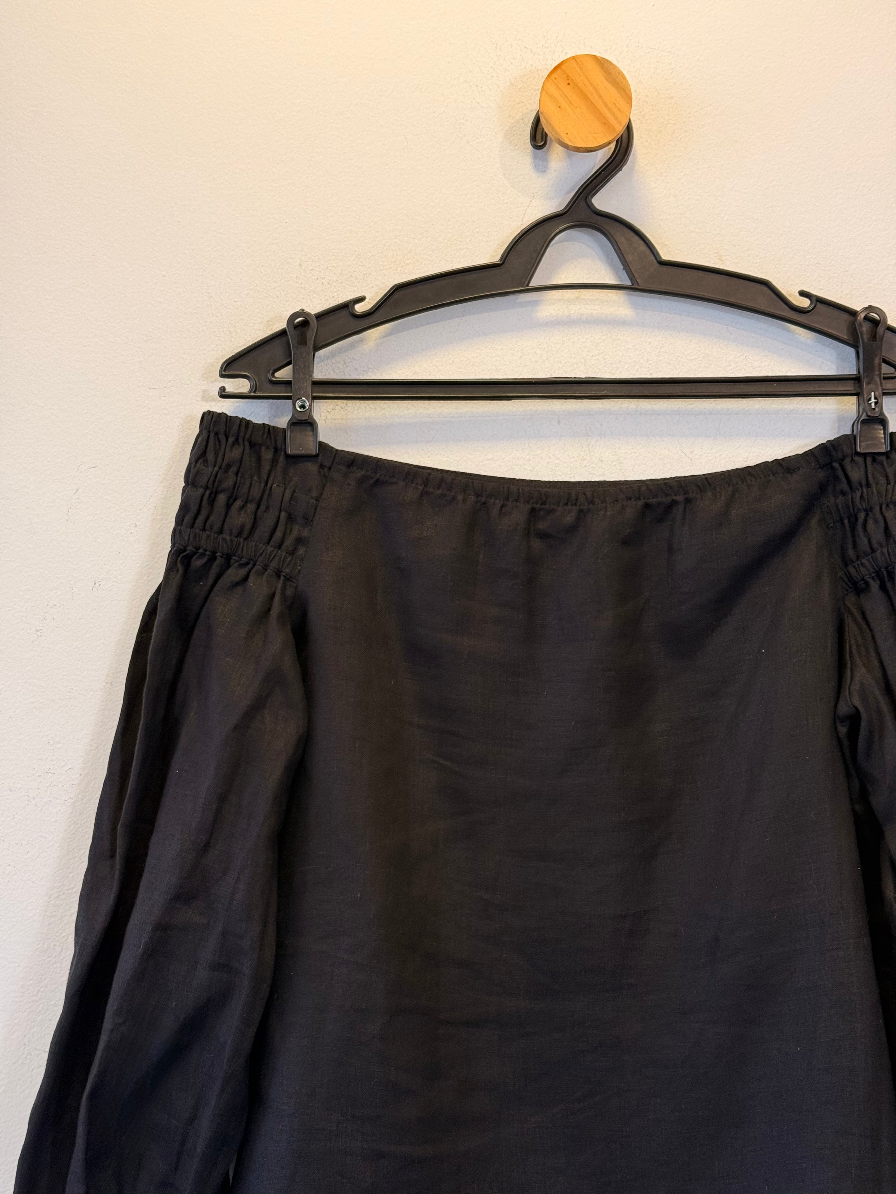 Blusa Preta 100% Linho Souq
