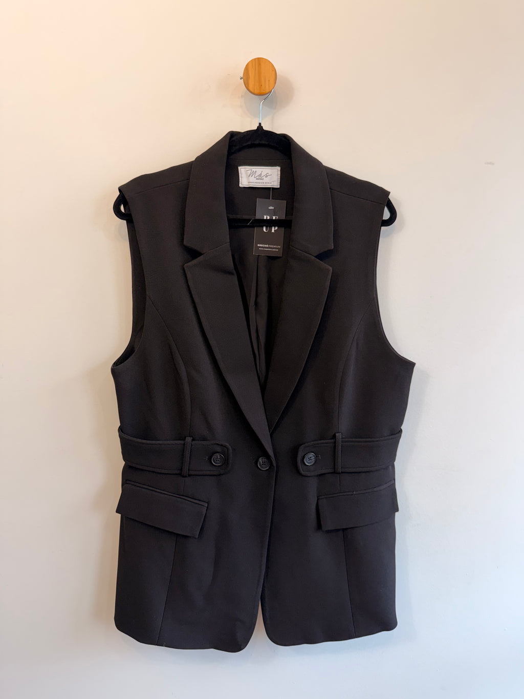Colete Blazer Preto Animale