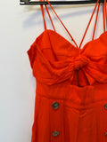 Vestido Laranja com Botões