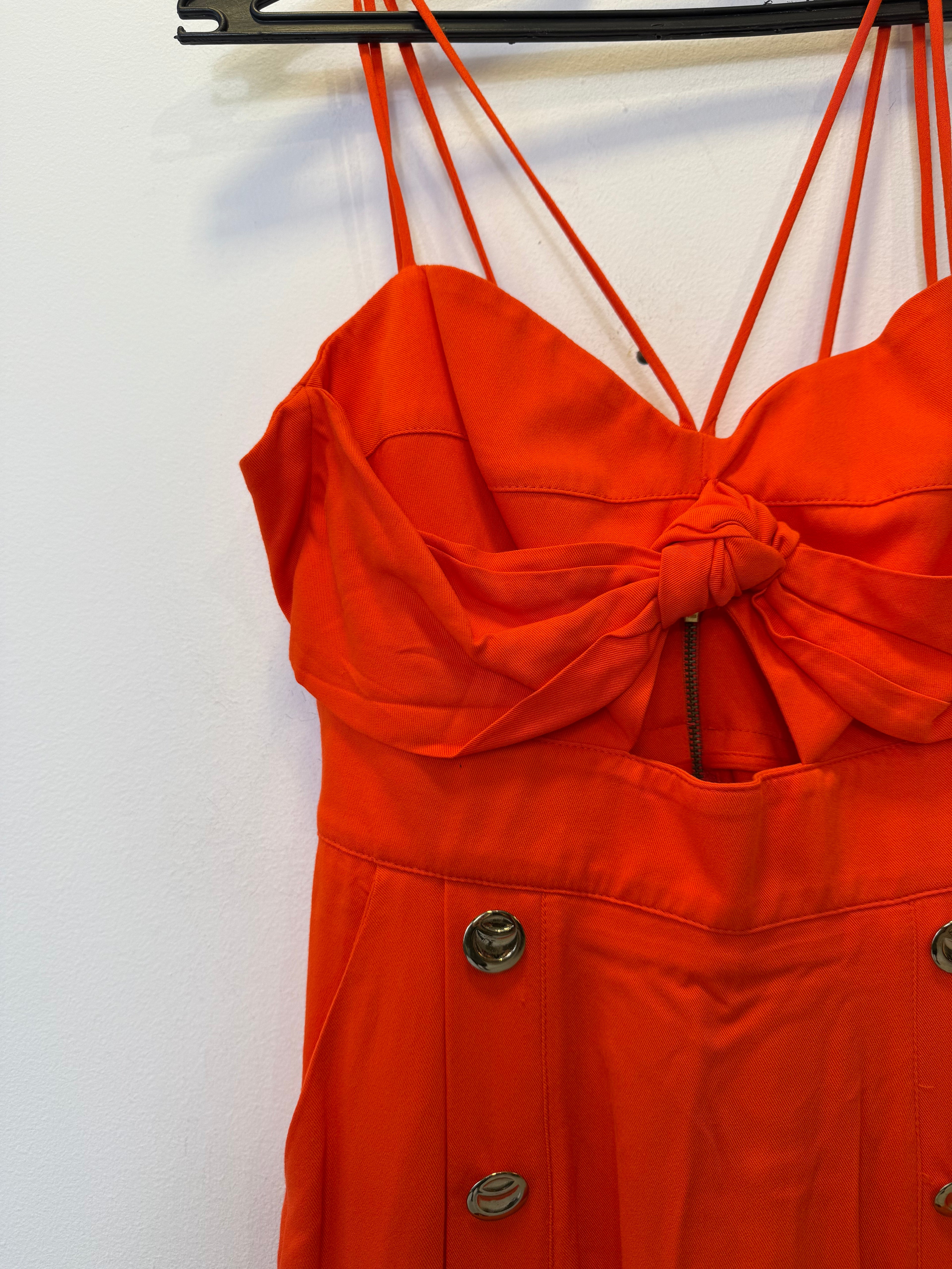 Vestido Laranja com Botões