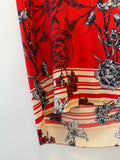 Vestido Vermelho Estampado