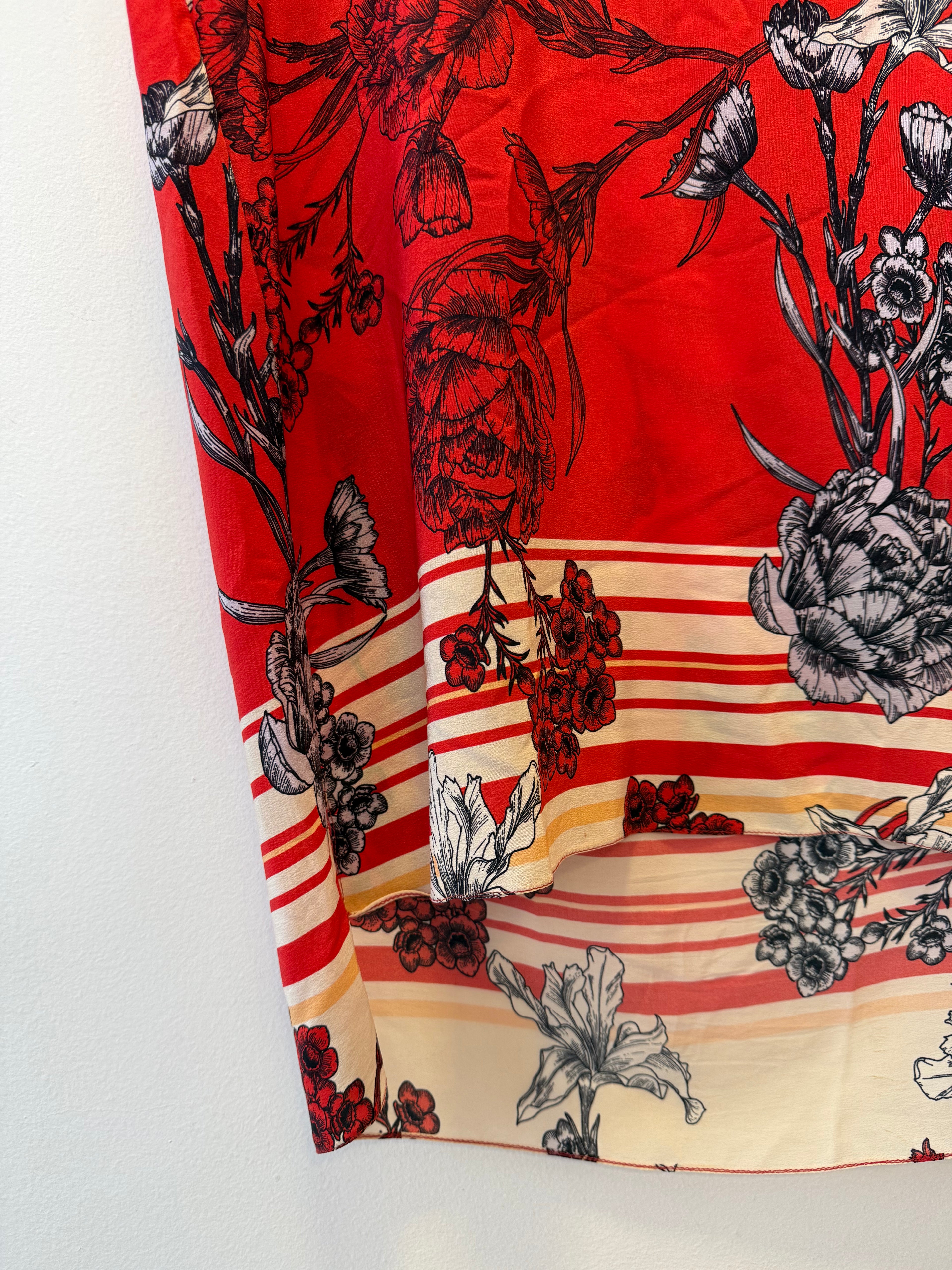 Vestido Vermelho Estampado