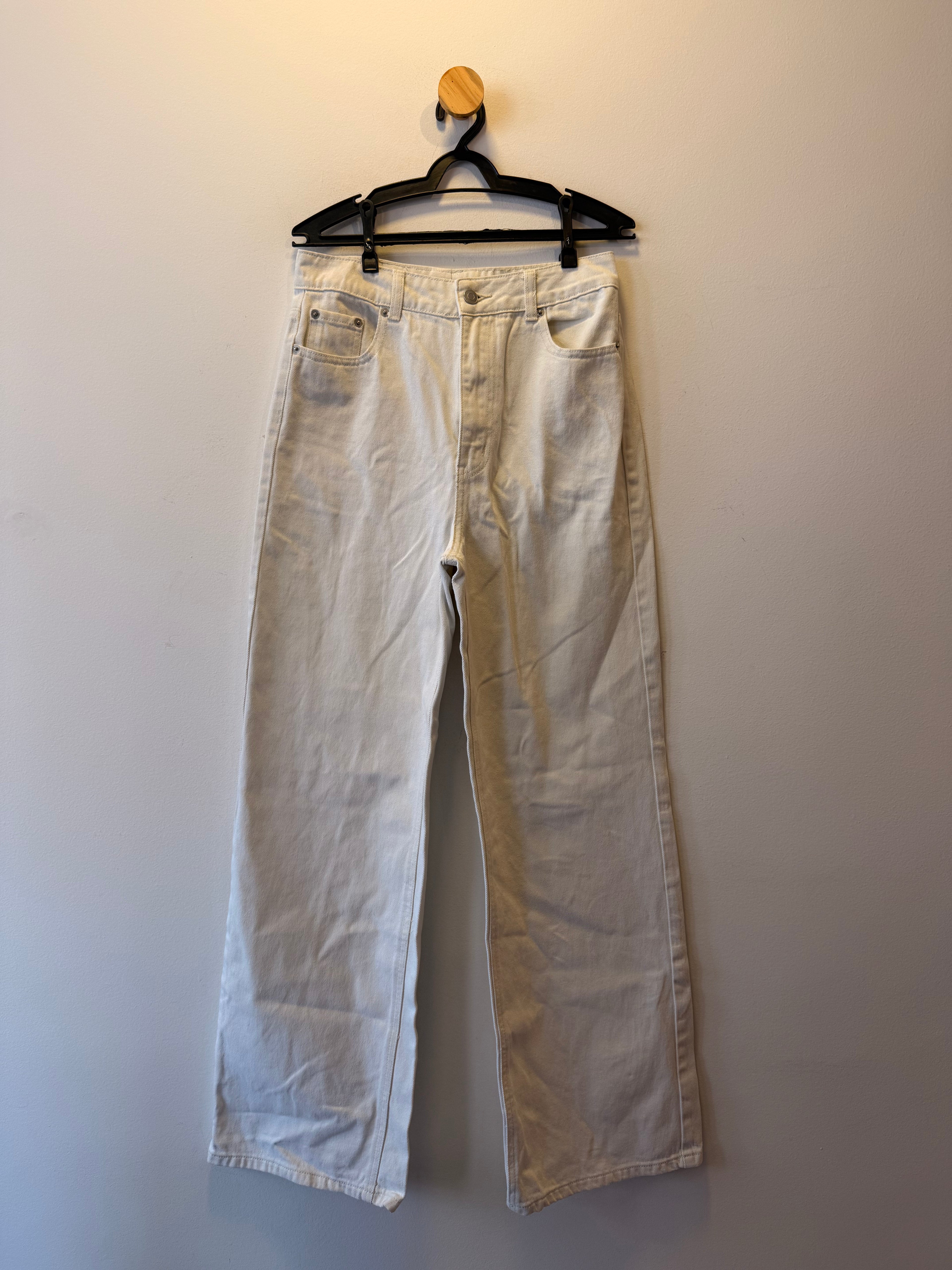 Calça Jeans Branca Reta