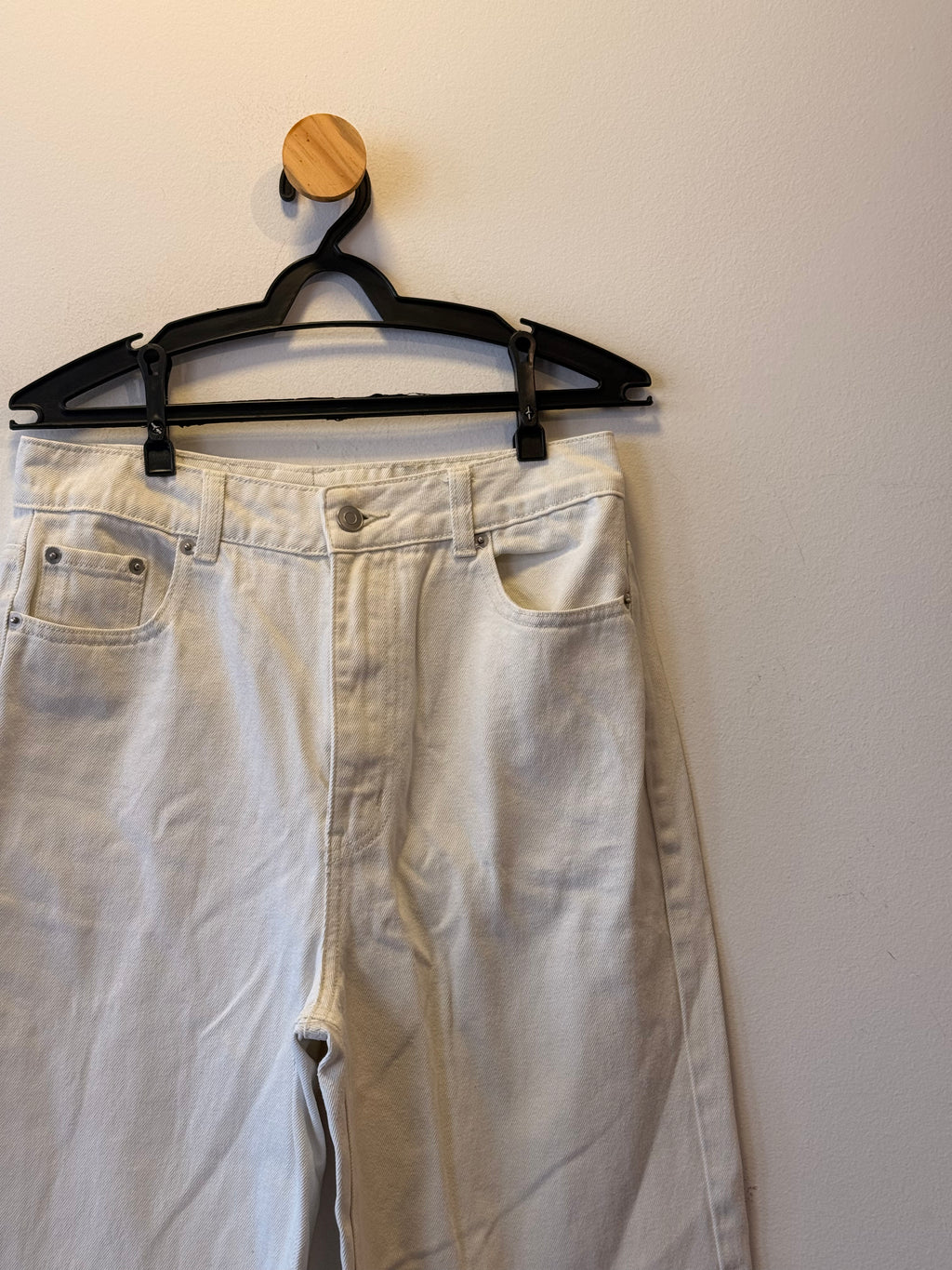 Calça Jeans Branca Reta