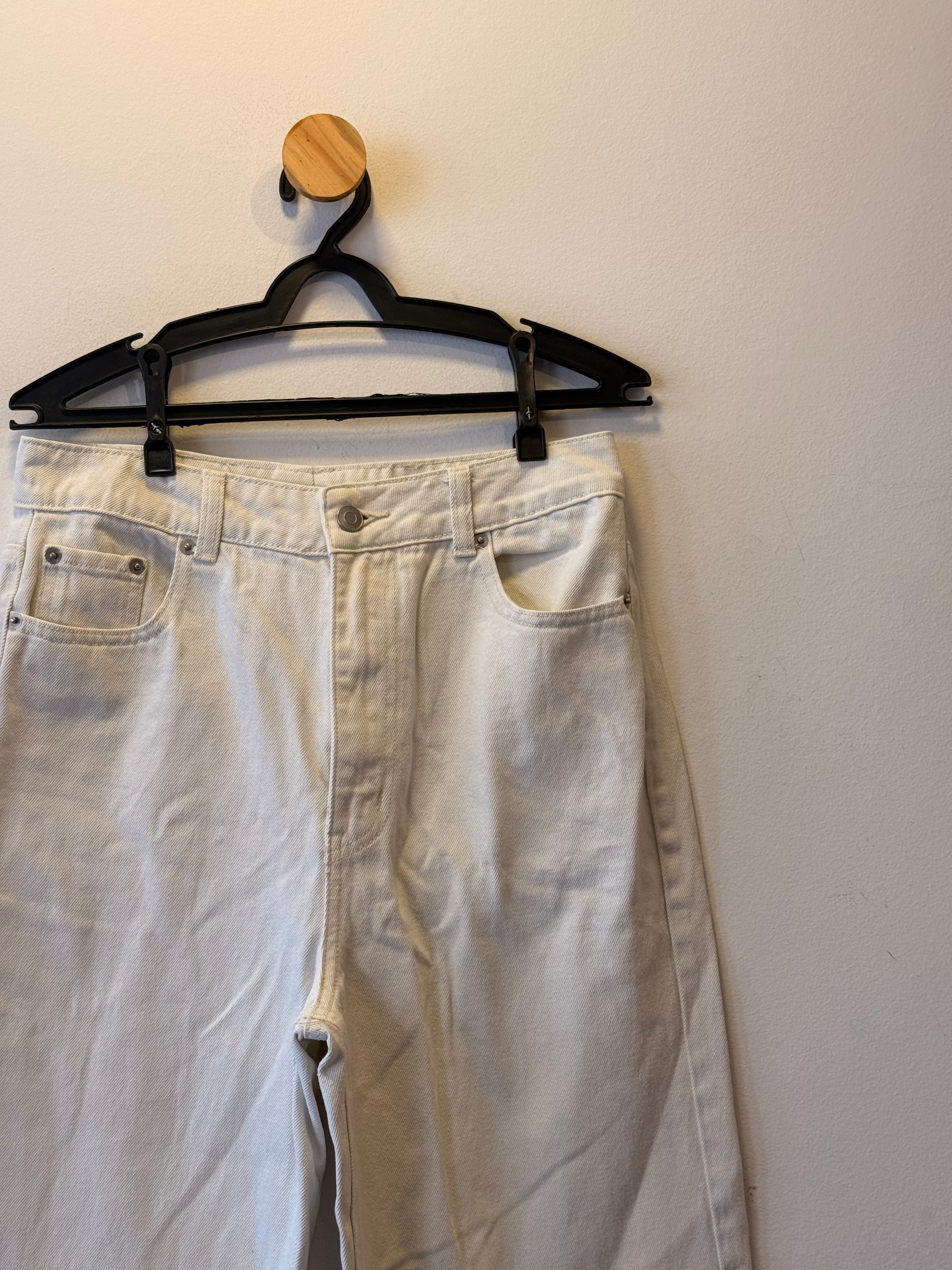 Calça Jeans Branca Reta