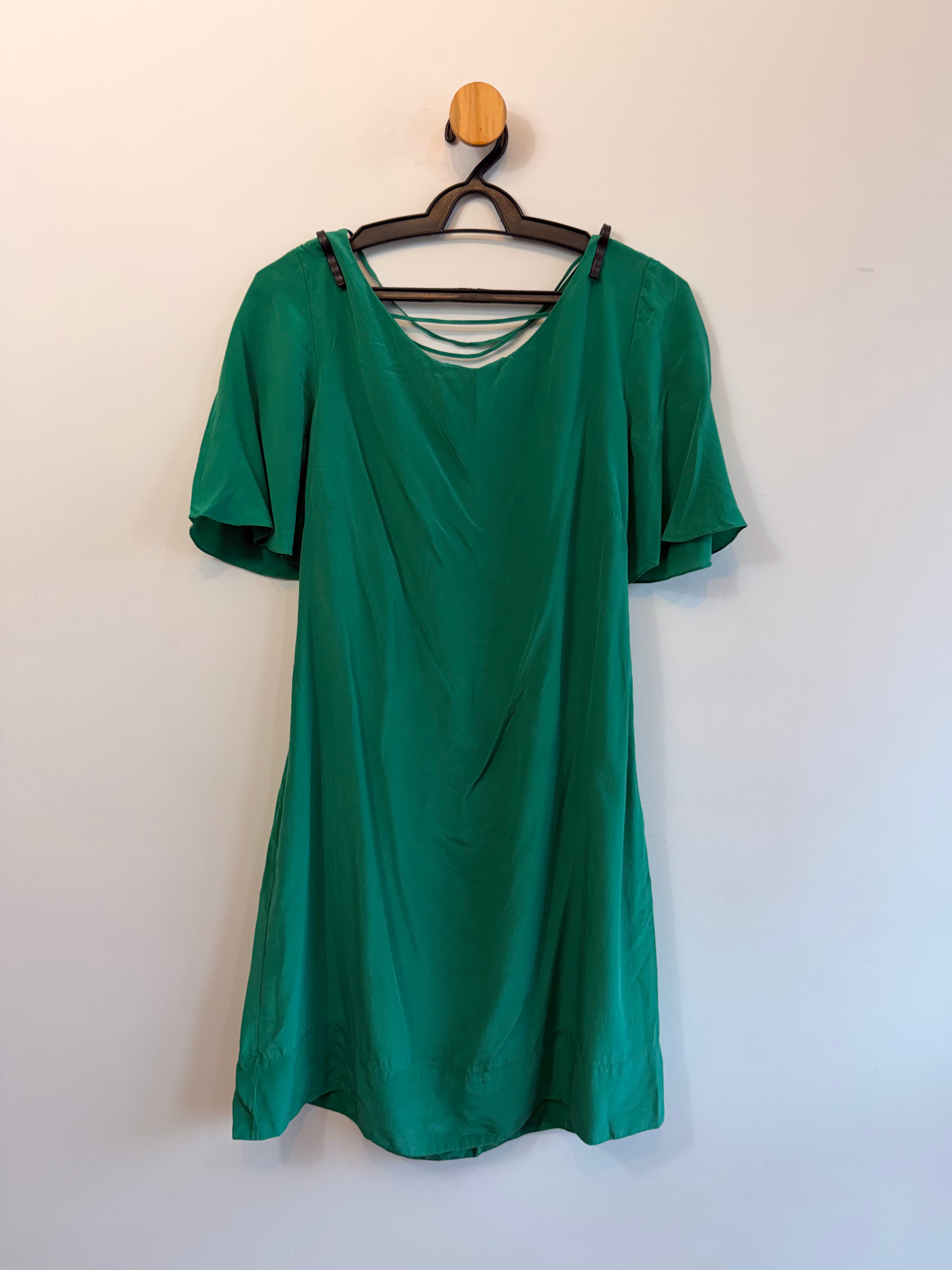 Vestido Verde 100% Seda A.Brand