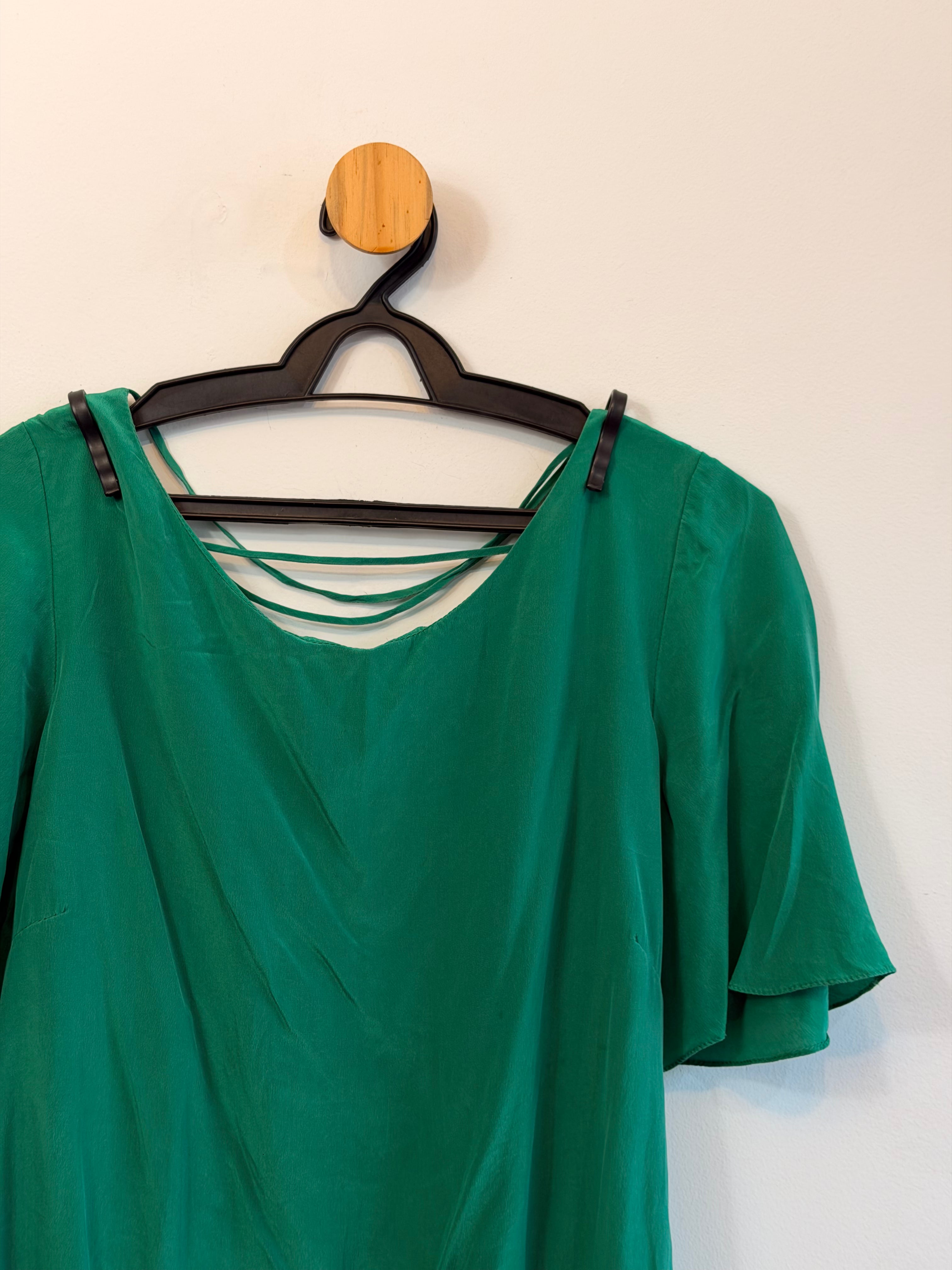 Vestido Verde 100% Seda A.Brand