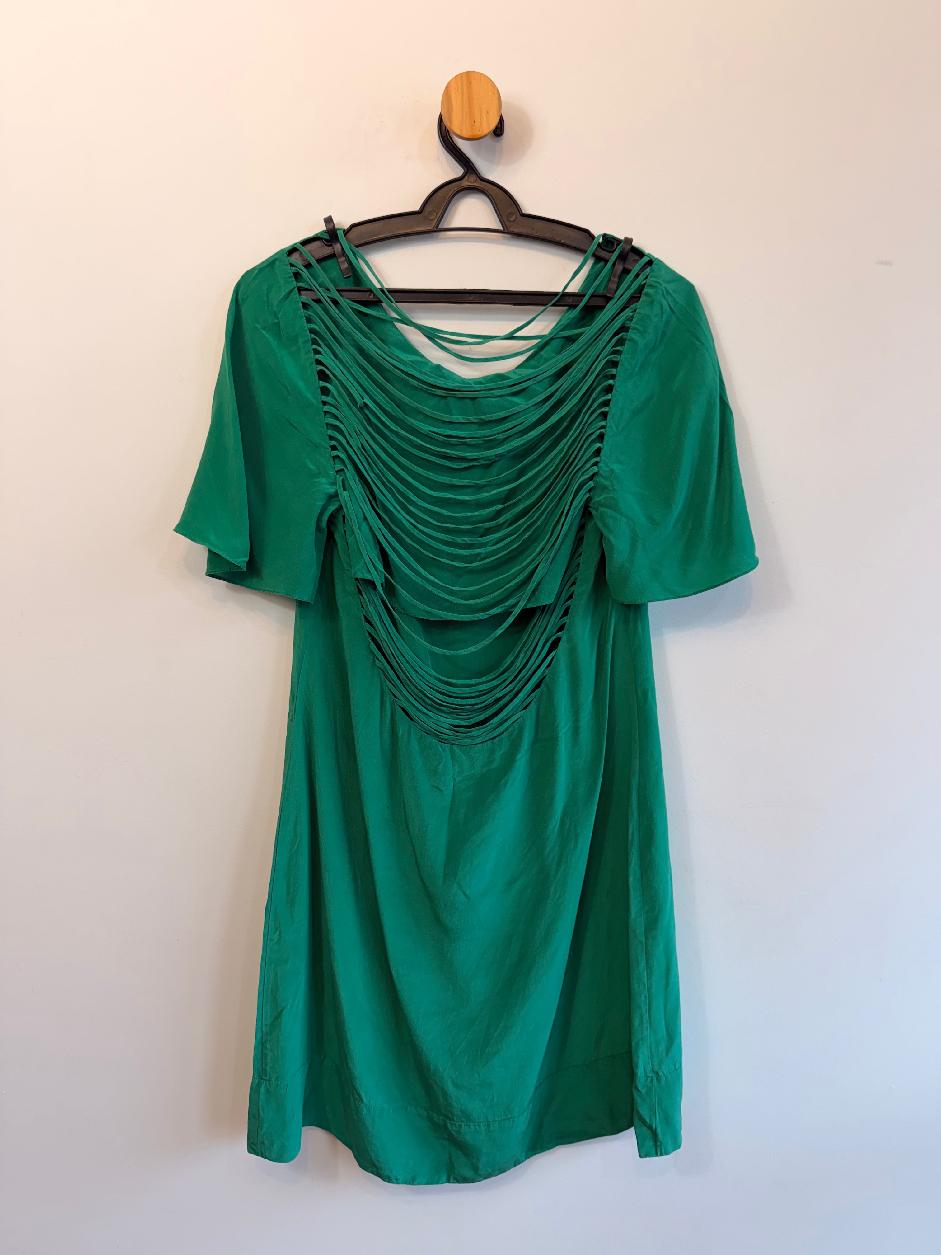 Vestido Verde 100% Seda A.Brand