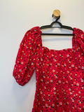 Vestido Vermelho Floral