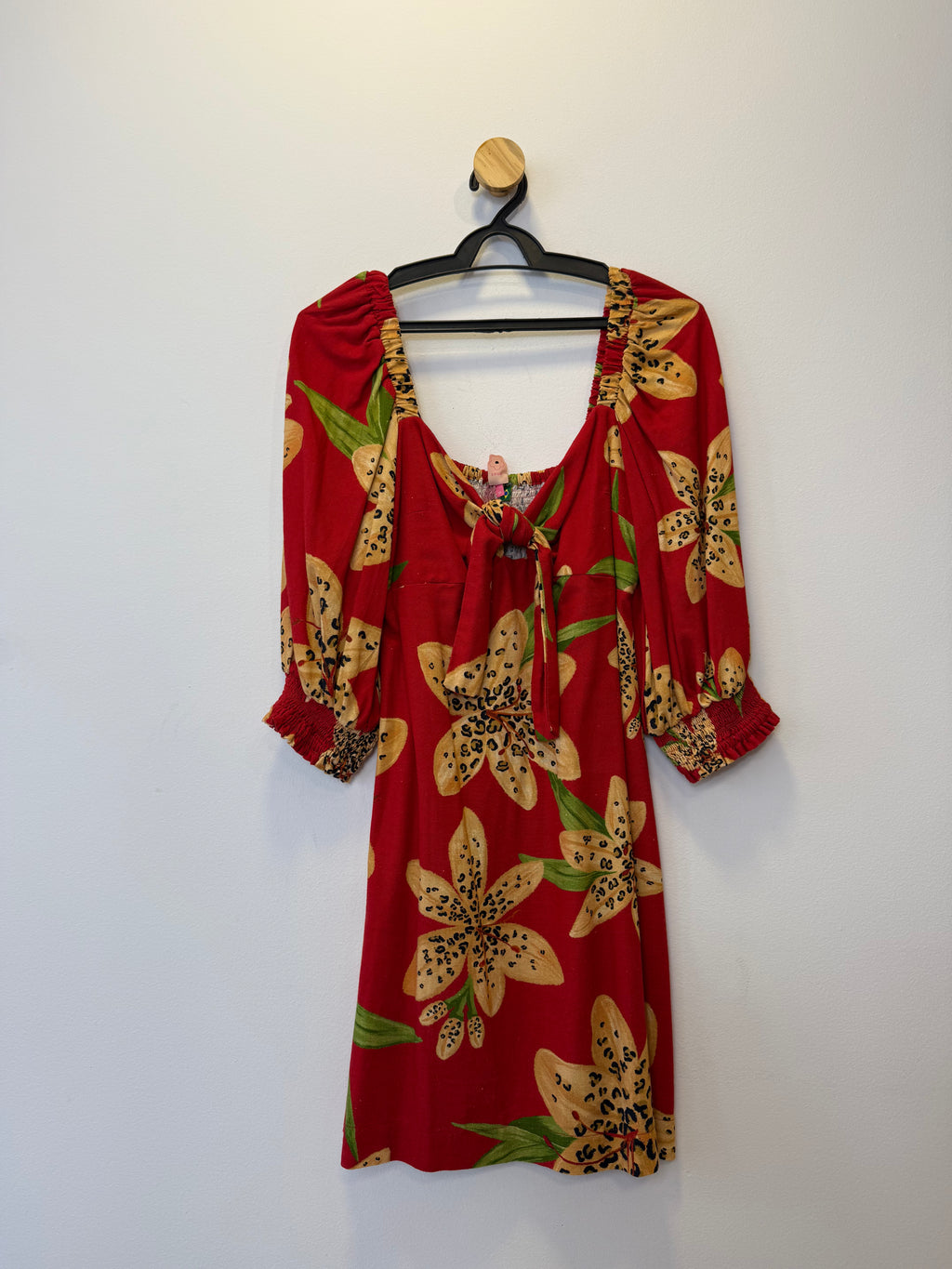 Vestido Vermelho Estampado