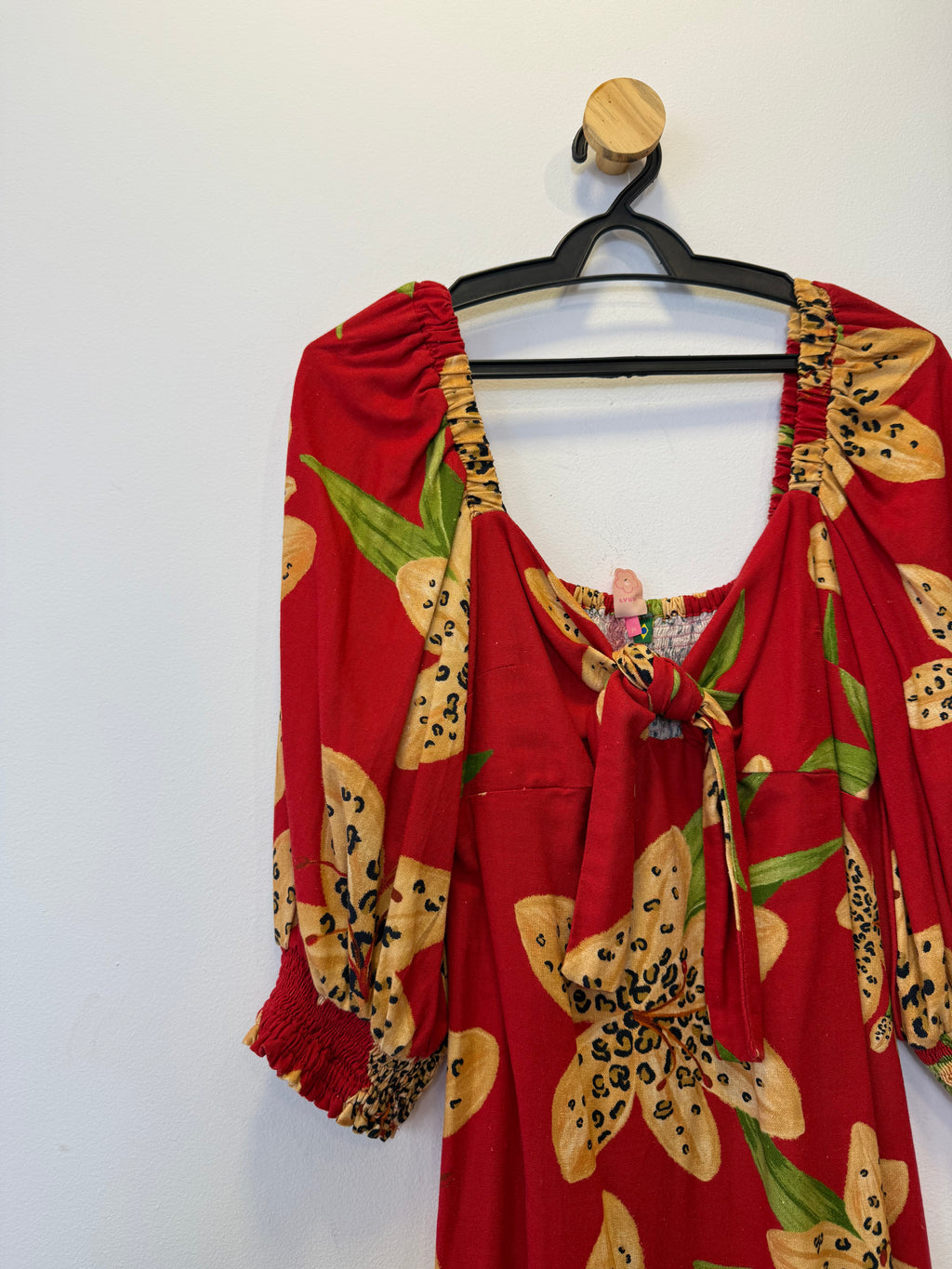 Vestido Vermelho Estampado