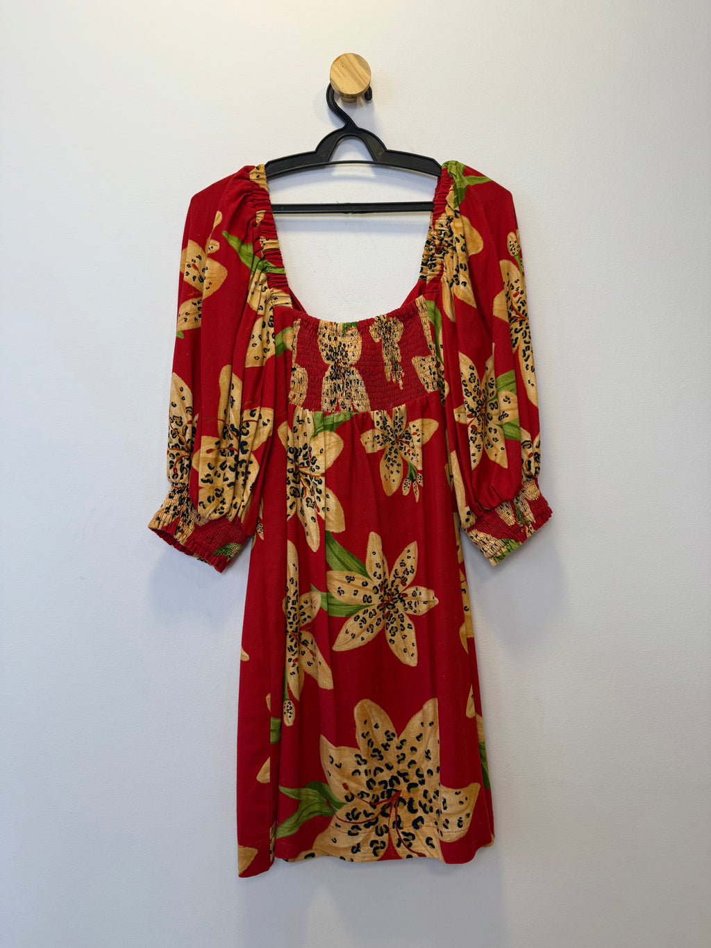 Vestido Vermelho Estampado