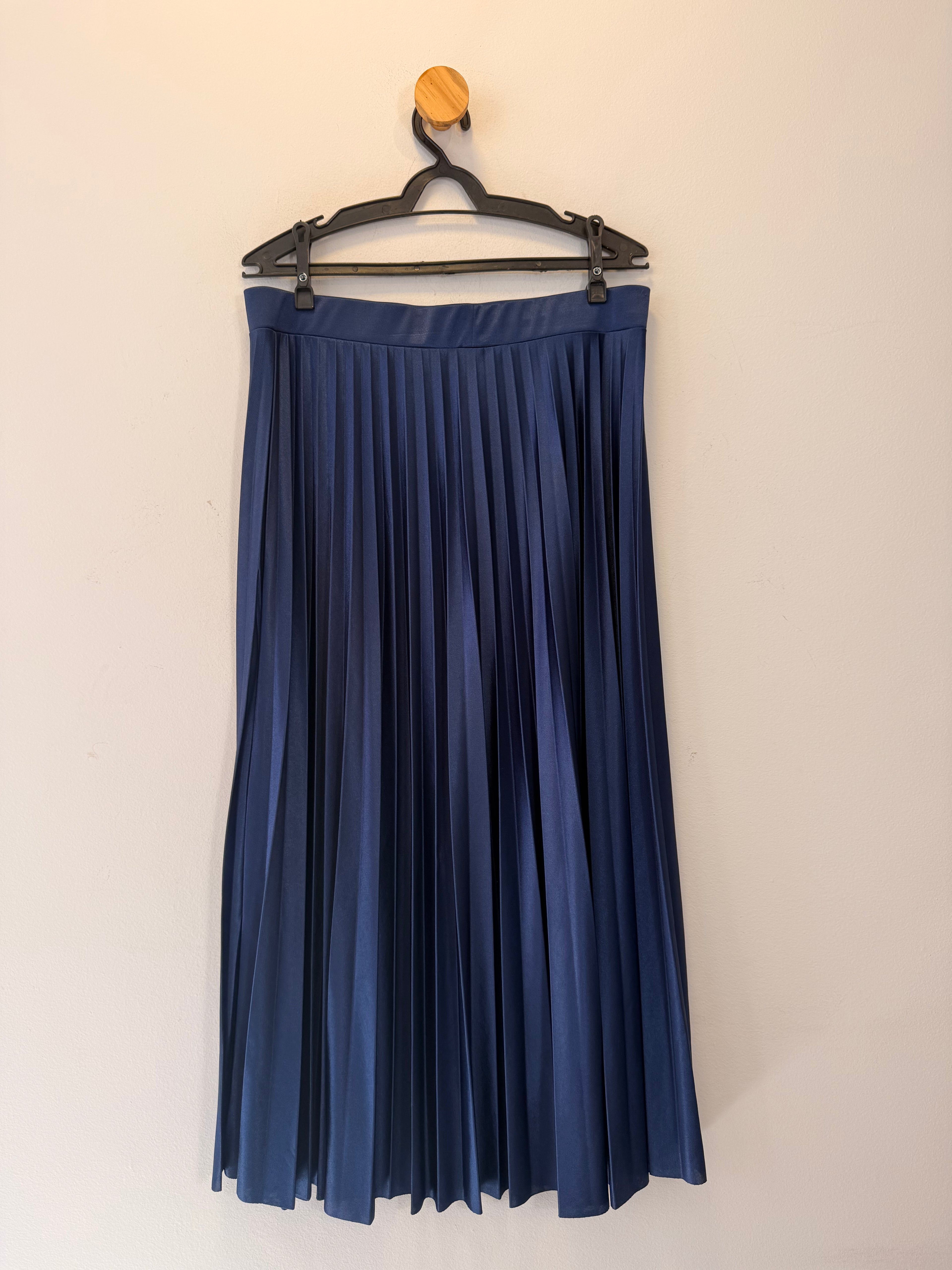 Saia Plissada Azul Zara