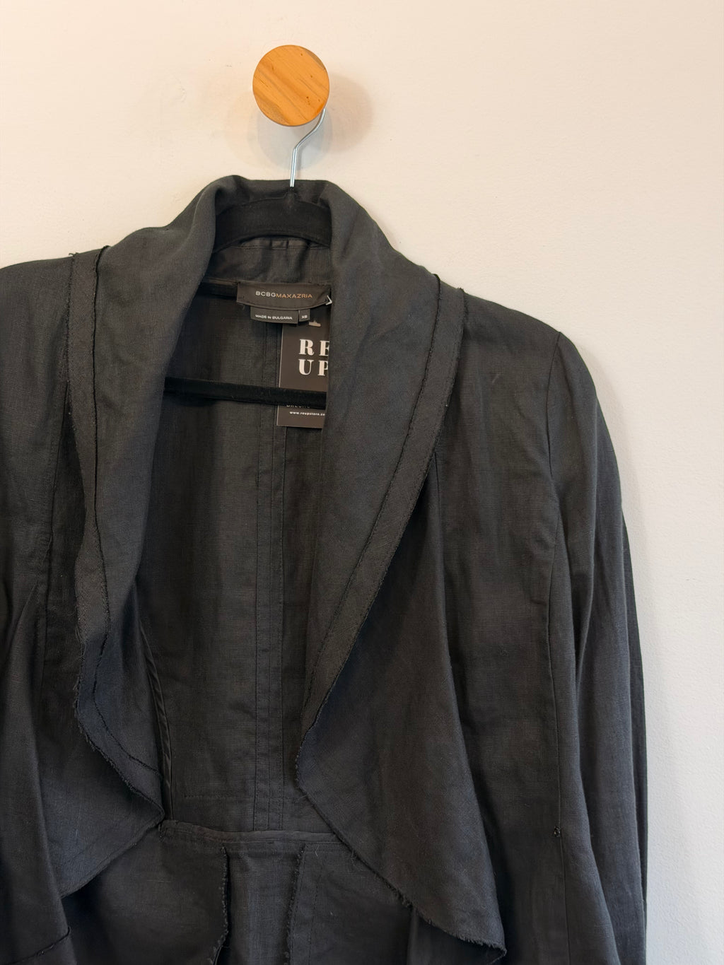 Camisa Preta 100% Linho BCBG