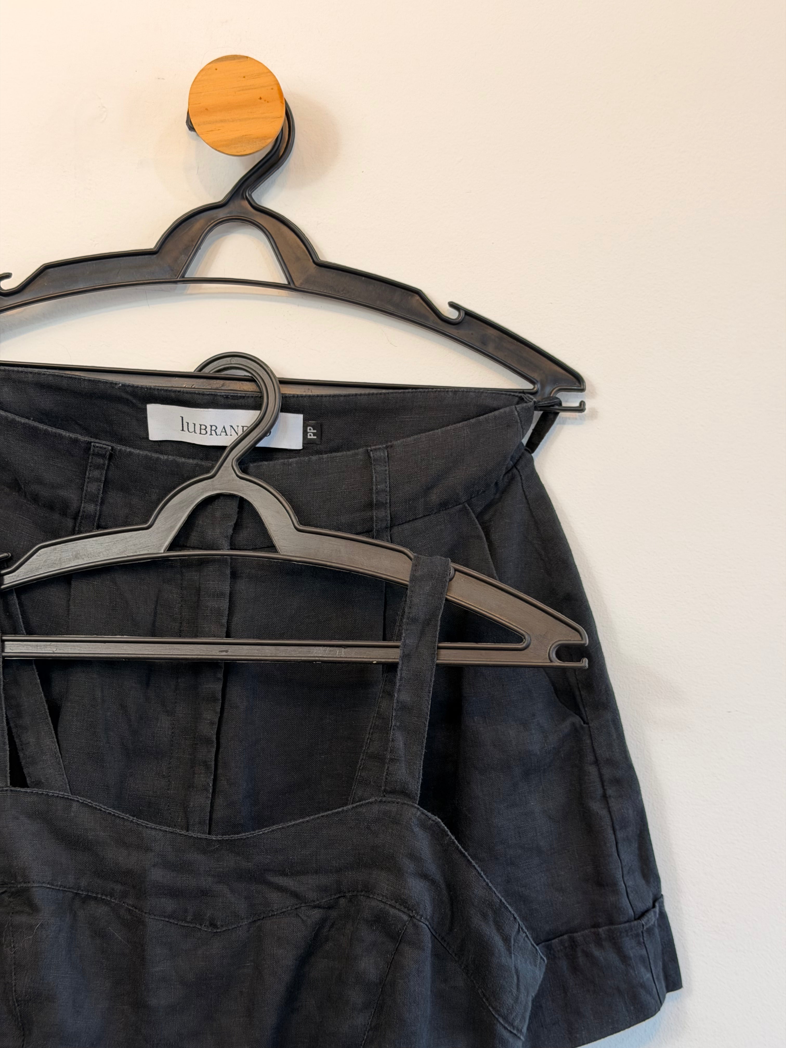 Conjunto Preto 100% Linho Lu Brandrão