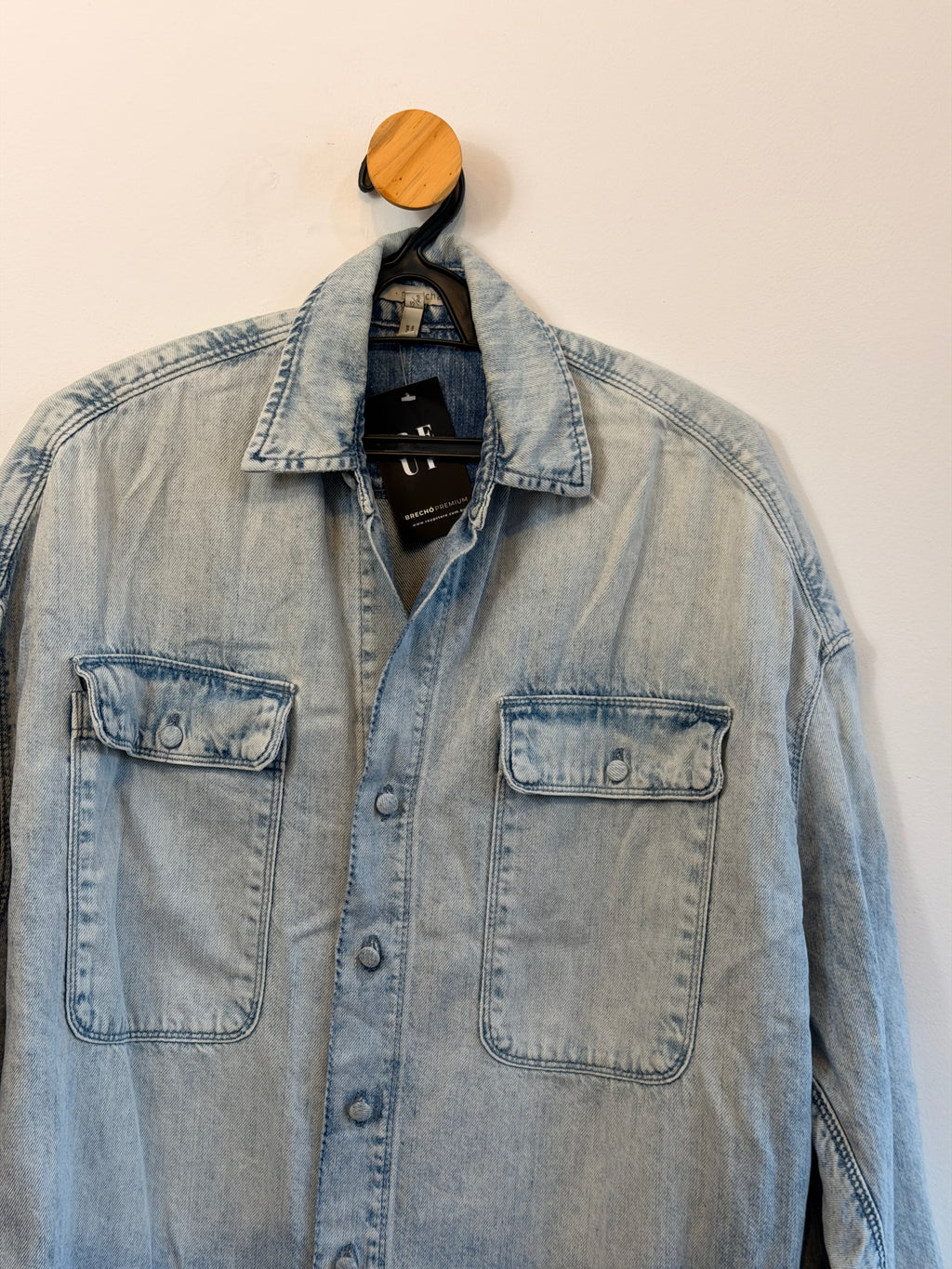 Camisa Jeans Rosa Chá